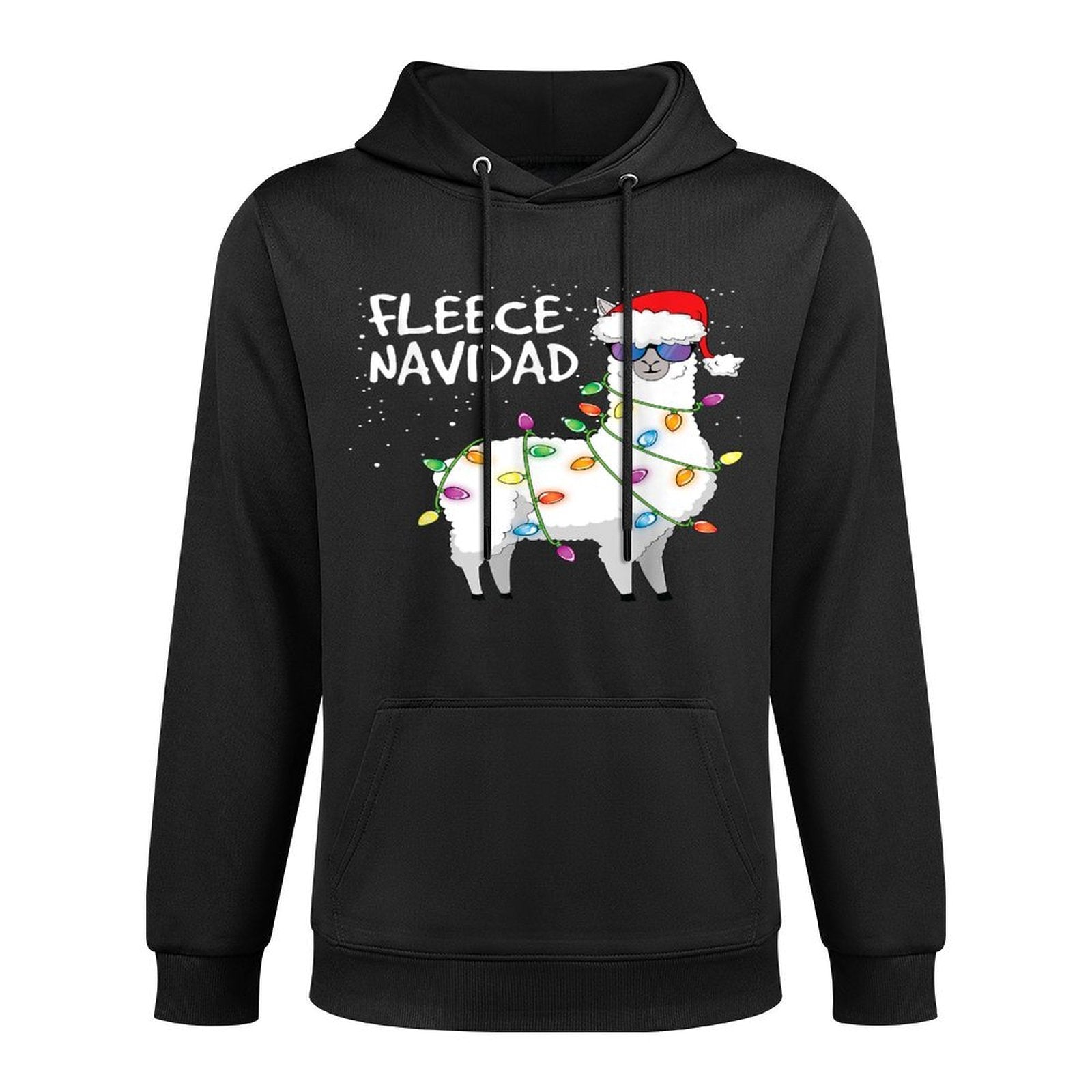 Fleece Navidad Funny Christmas Navidad Llama Versatile Streetwear Hoodie