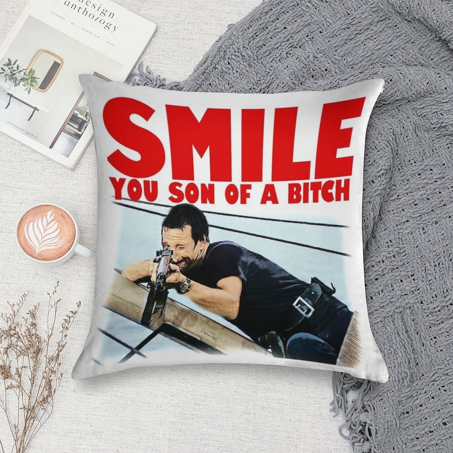Smile Soft Warmth Comfort Throw Pillow