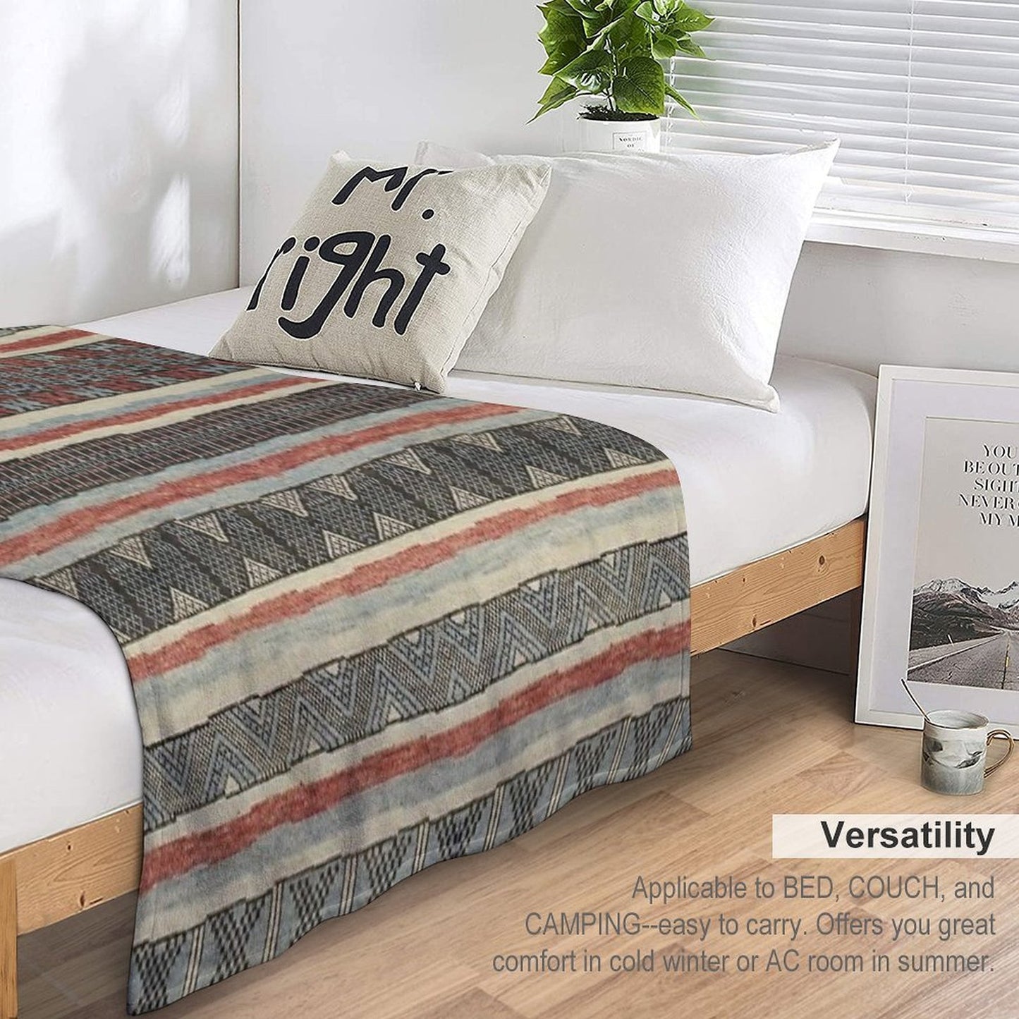 Traditional Pattern Artwork Multi-functional Throw Blanket