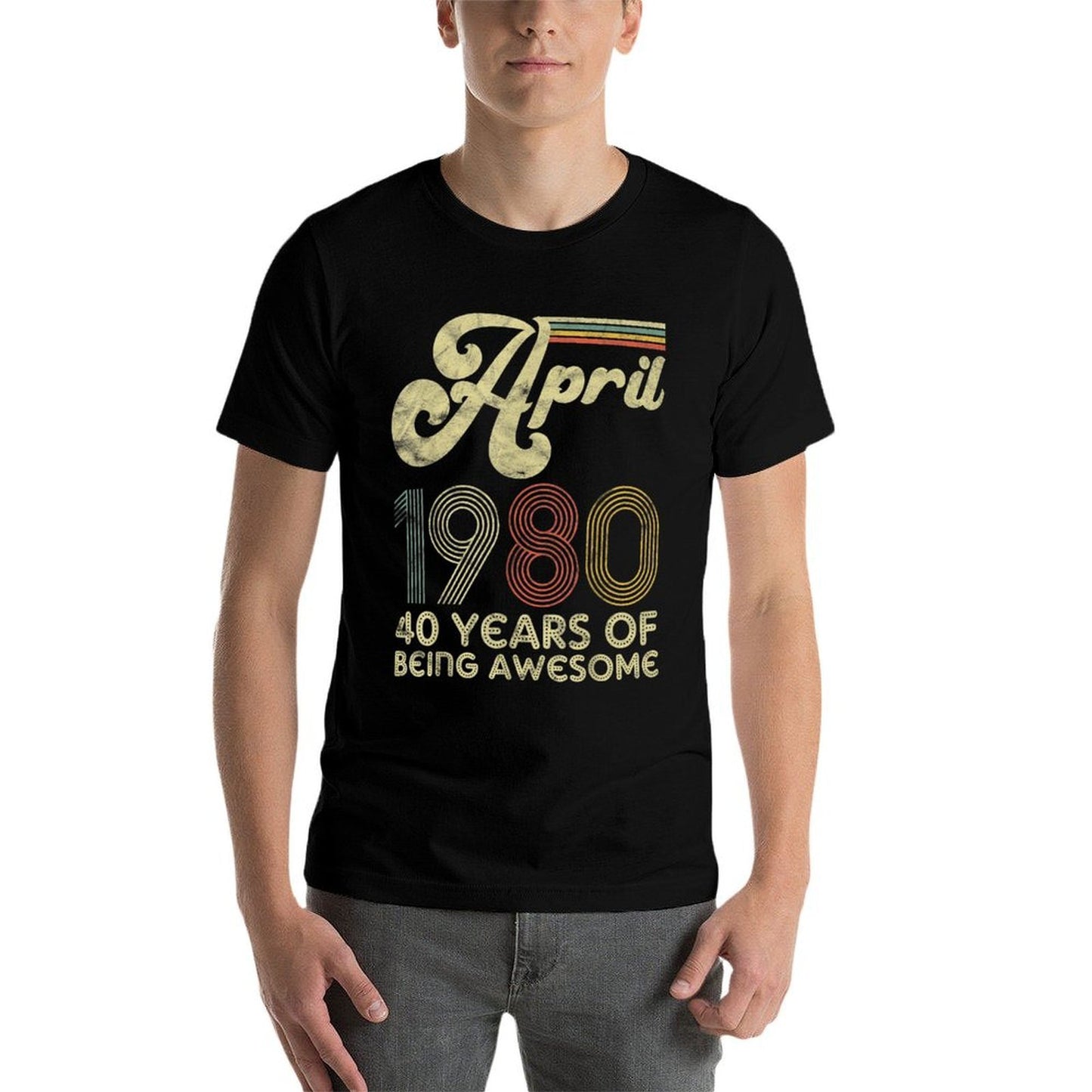 40 Years Old - April 1980 - Vintage 40th Birthday Classic T-Shirt