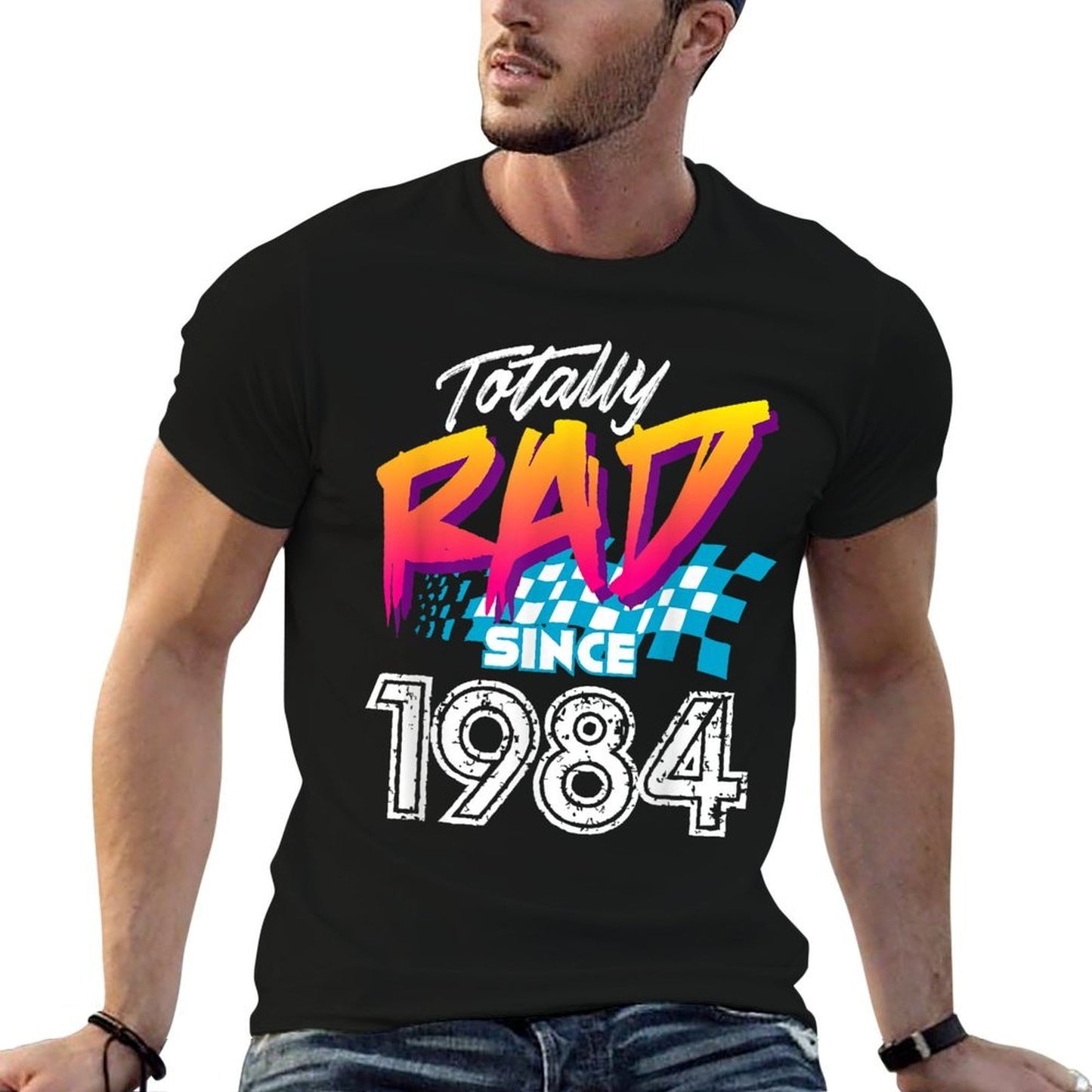 35th Birthday 80s Totally Rad Since 1984 Trendy Pattern T-Shirt