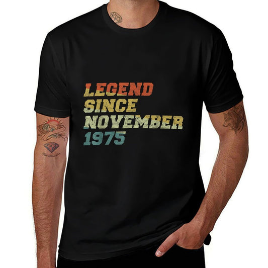50 Years Old Legends Since November 1975 50th Birthday  Trendy Pattern T-Shirt