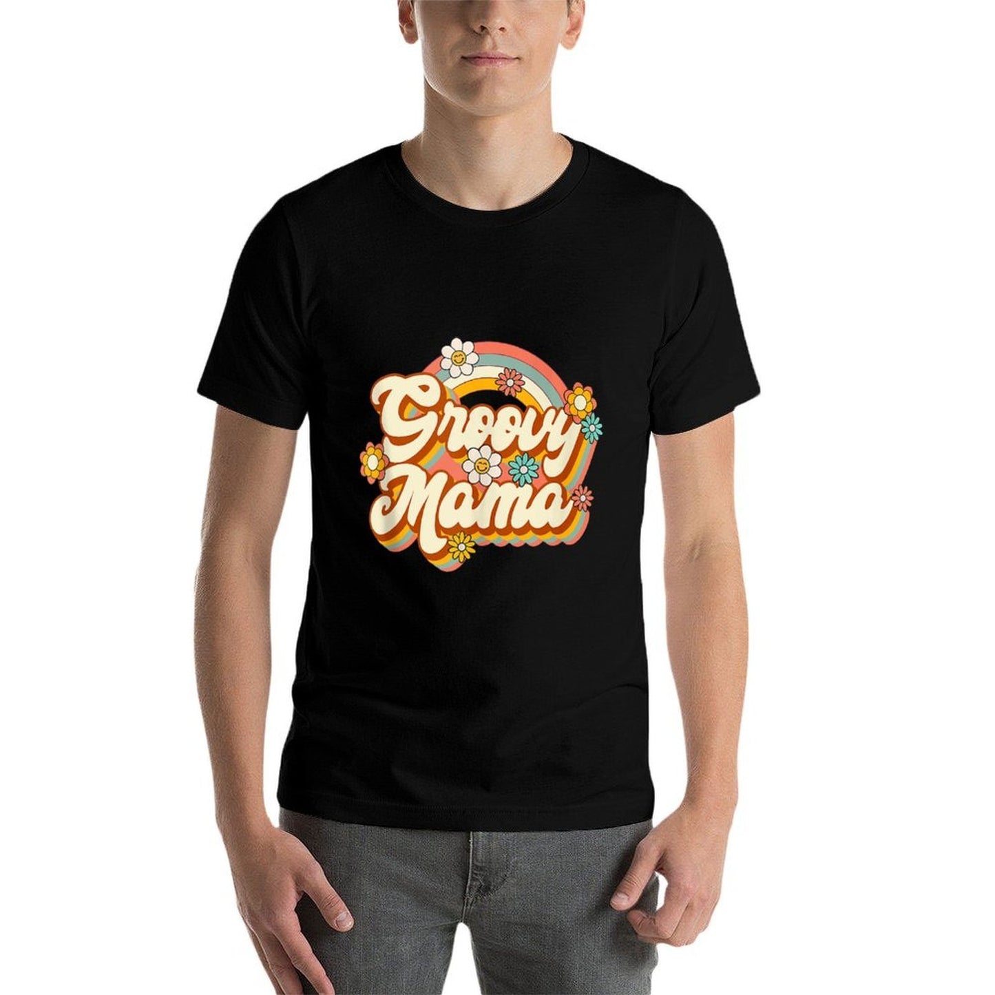 Retro Groovy Mama Family Birthday 60s 70s Hippie Costume  Classic T-Shirt
