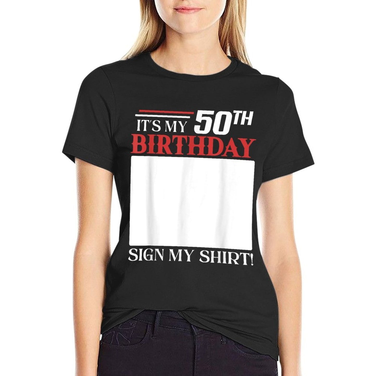 50 Year Old Birthday Gifts Its My 50th Birthday Sign My  Trendy Pattern T-Shirt