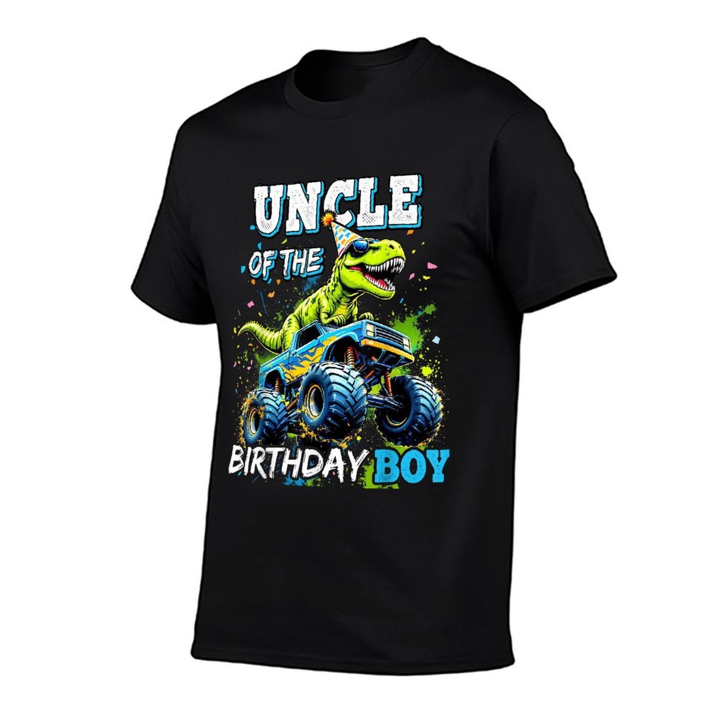 Uncle of The Birthday Boy Monster Truck Dinosaur Party T Rex Soft T-Shirt