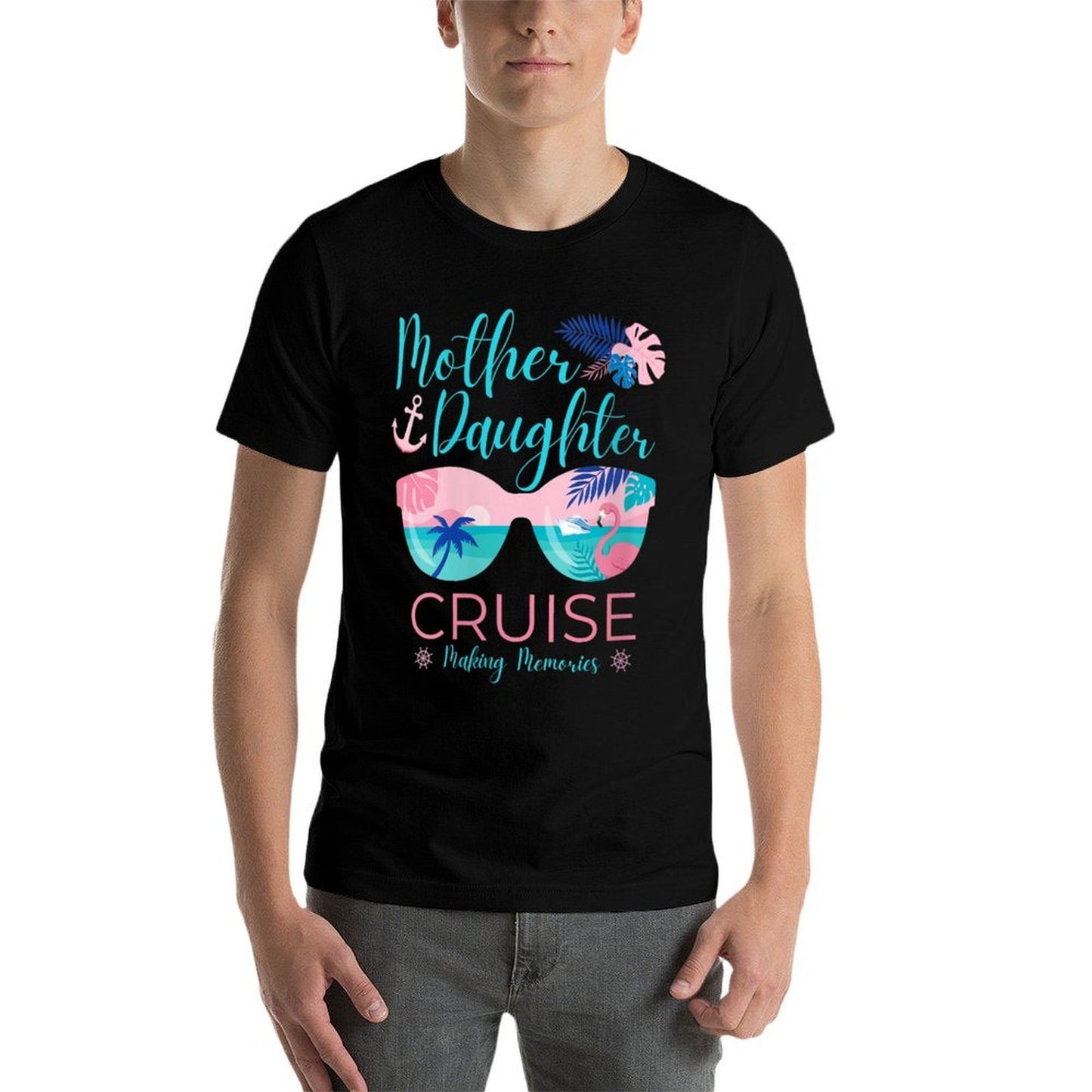 Womens Mother Daughter Cruise Trip Matching Cruising Squad Womens Rolled Sleeves T-Shirt
