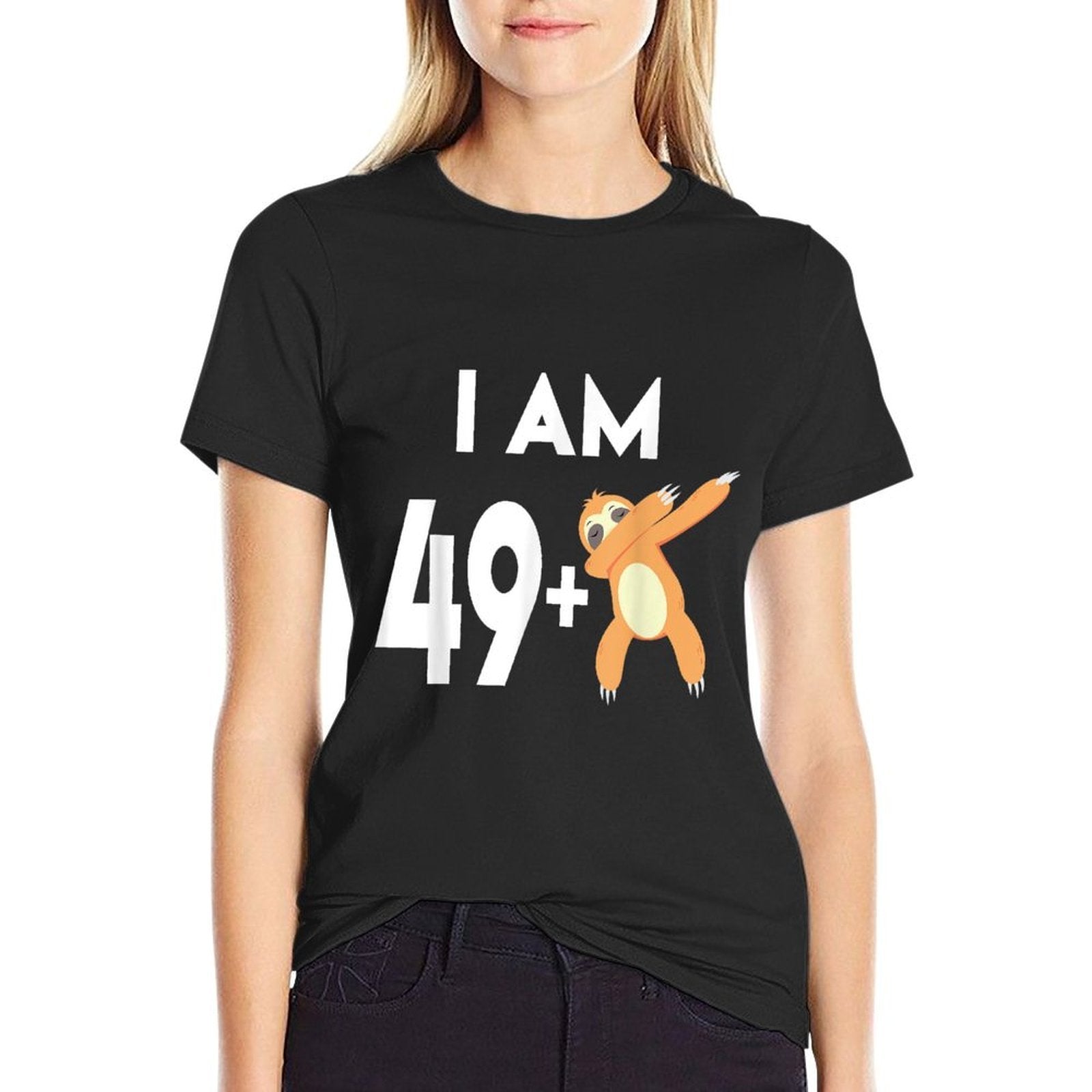 50 Years Old Sloth Gift 50th Birthday  Summer-ready Fabric T-Shirt