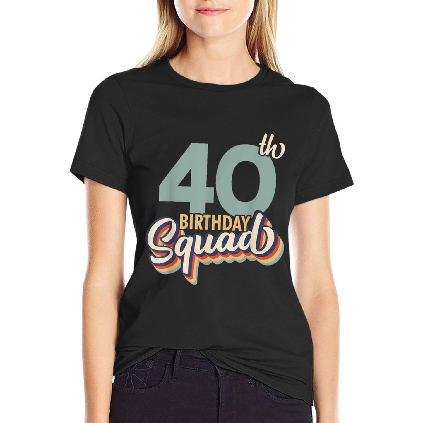 40th Birthday - Retro Birthday Squad  Eco-friendly Material T-Shirt