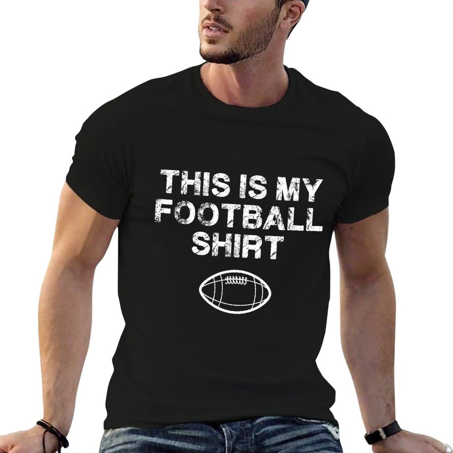 This Is My Football Love Football Sports Fans Polyester Blend T-Shirt