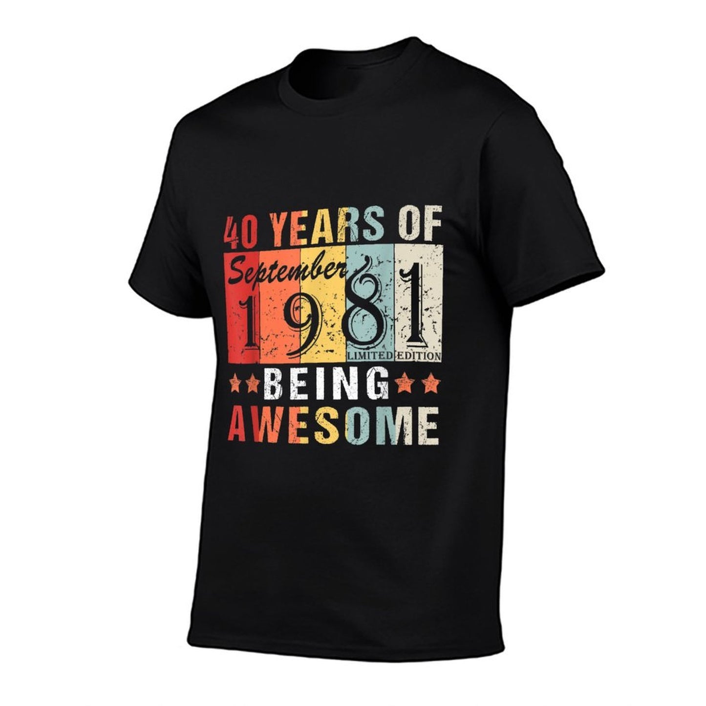 September 1981 40 Years of Being Awesome Cool 40th Birthday Lightweight T-Shirt