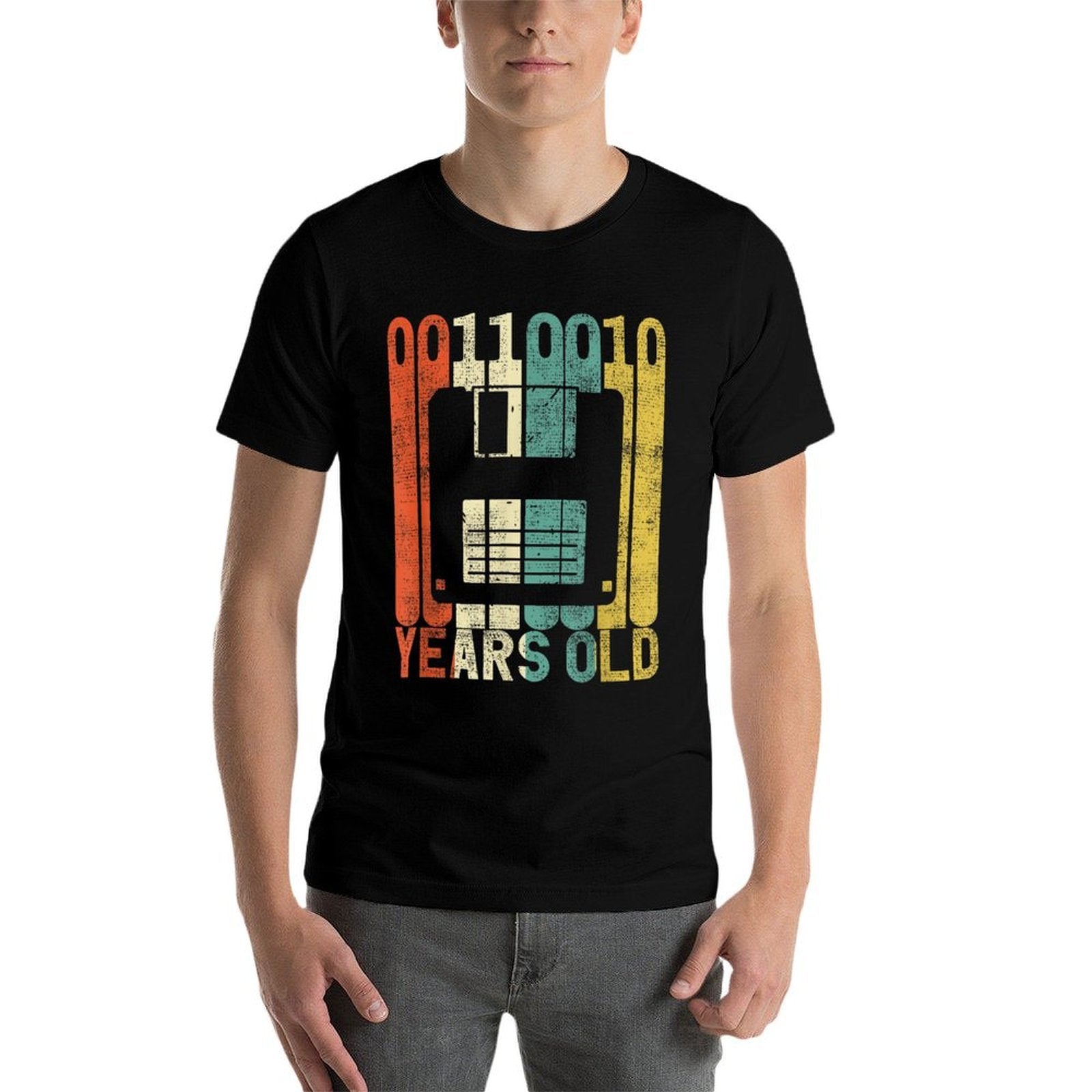 Retro 50th Birthday Nerd Floppy Disk Binary Computer Gift  Affordable Price T-Shirt