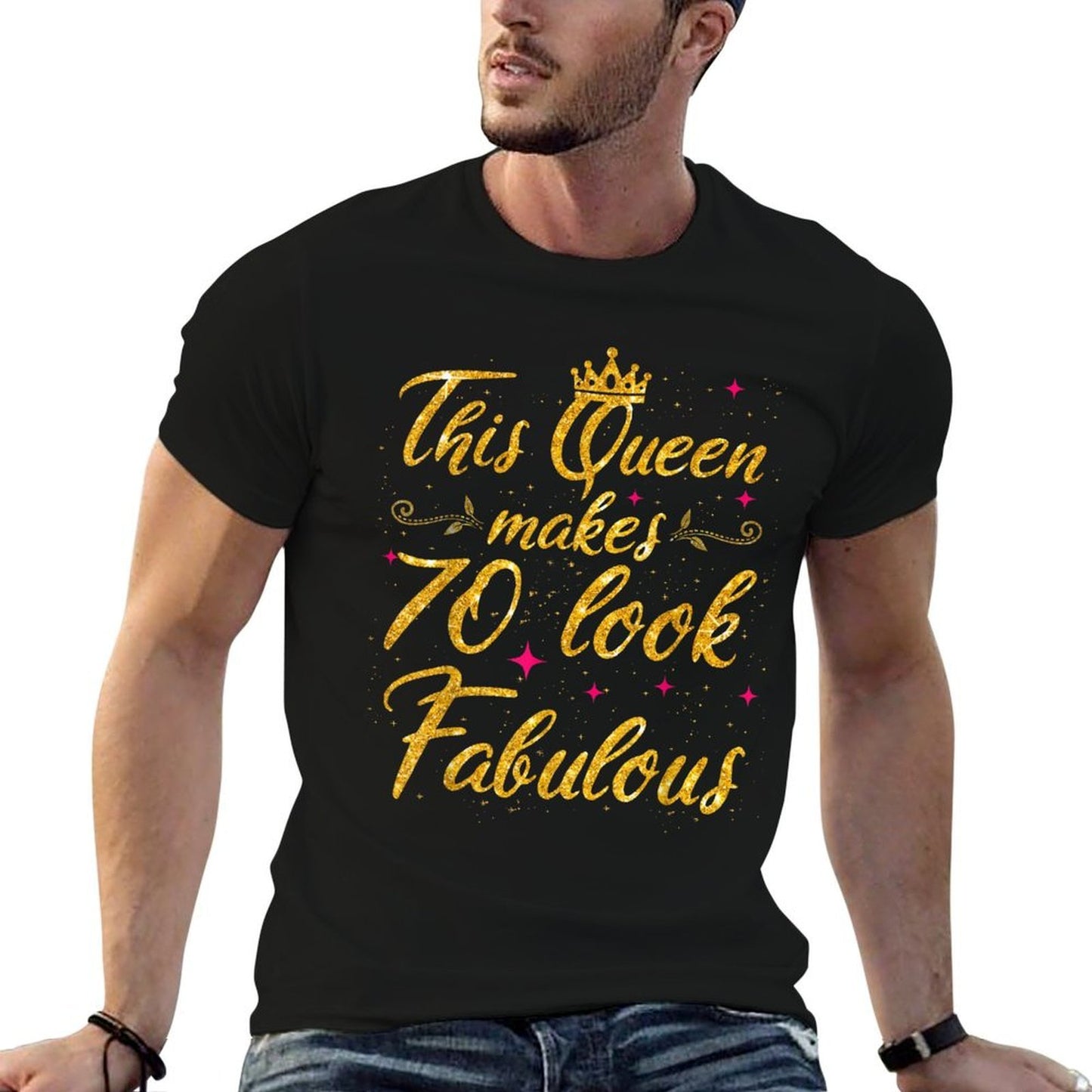 This Queen Makes 70 Look Fabulous 70th Birthday Versatile T-Shirt