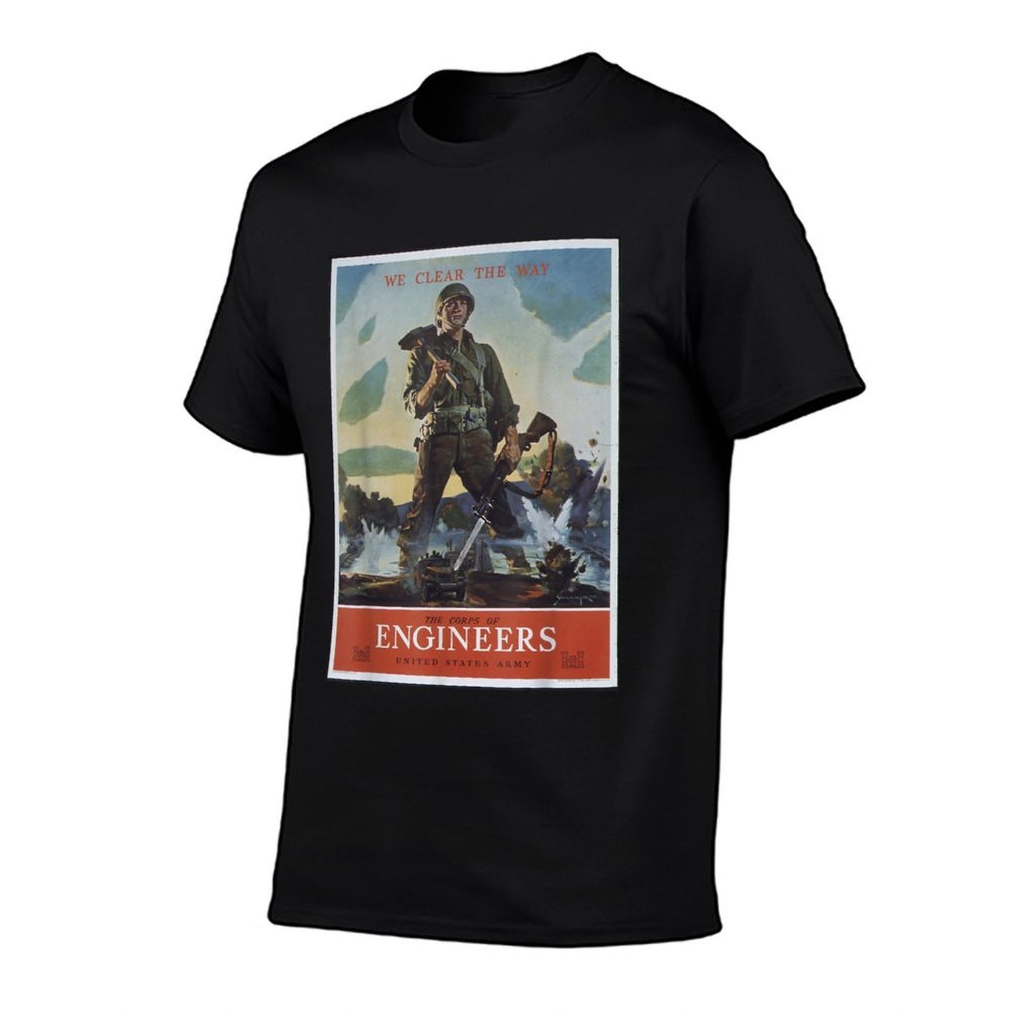 US Army Corps of Engineers  Rolled Sleeves T-Shirt