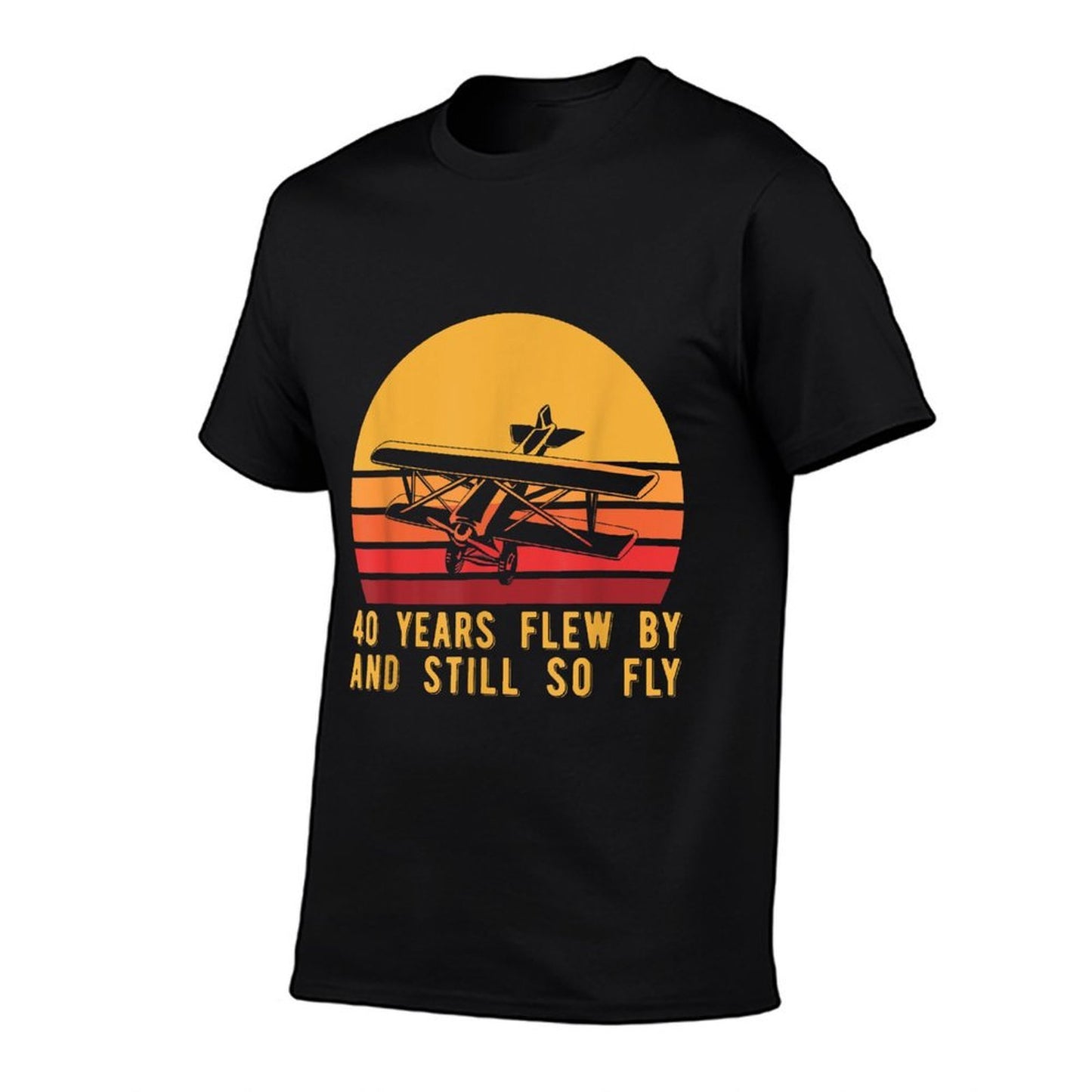 40th Birthday Biplane Turning 40 Airplane Pilot  Breathable T-Shirt