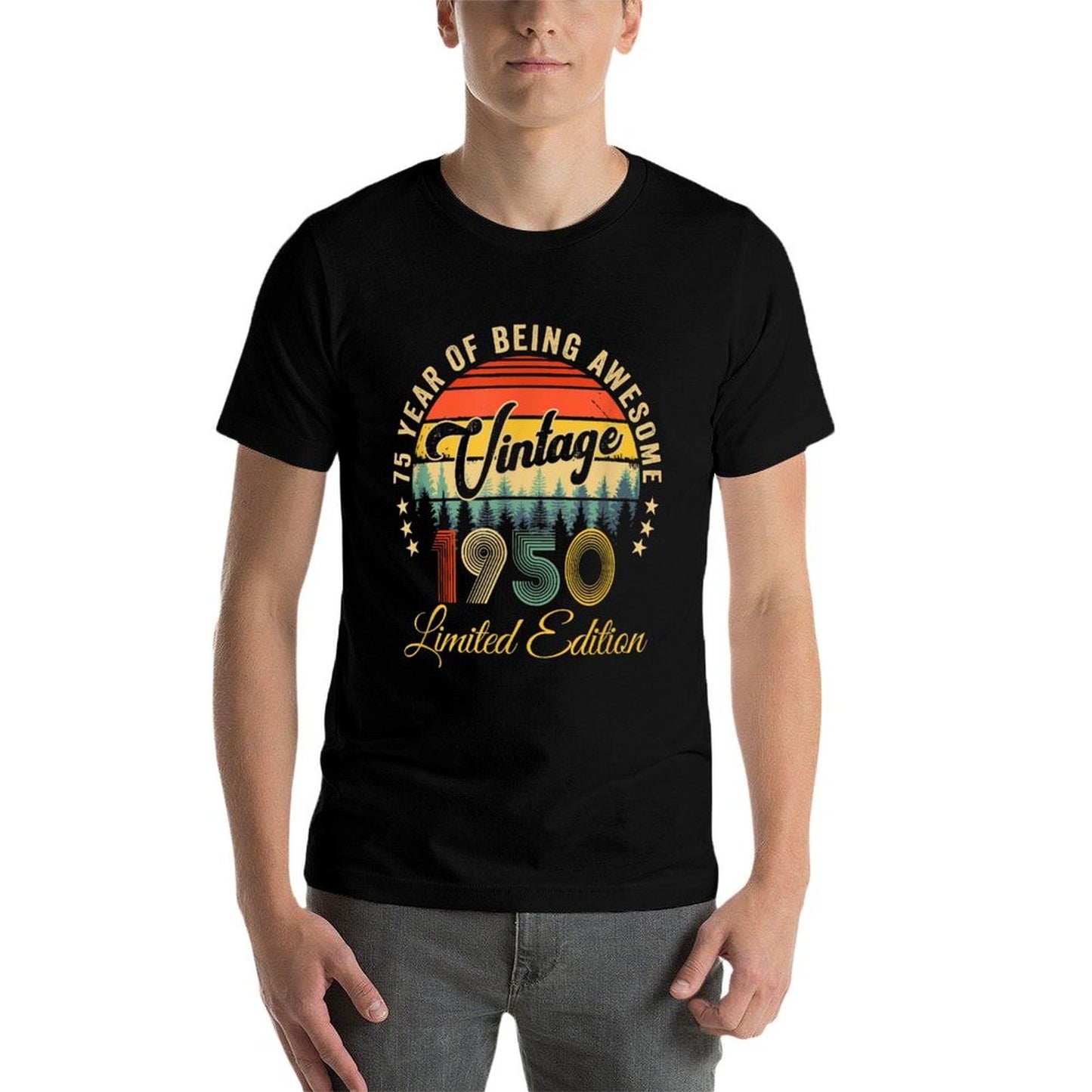 Vintage 1950 Limited Edition 75 Year Old 75Th Birthday Versatile T-Shirt