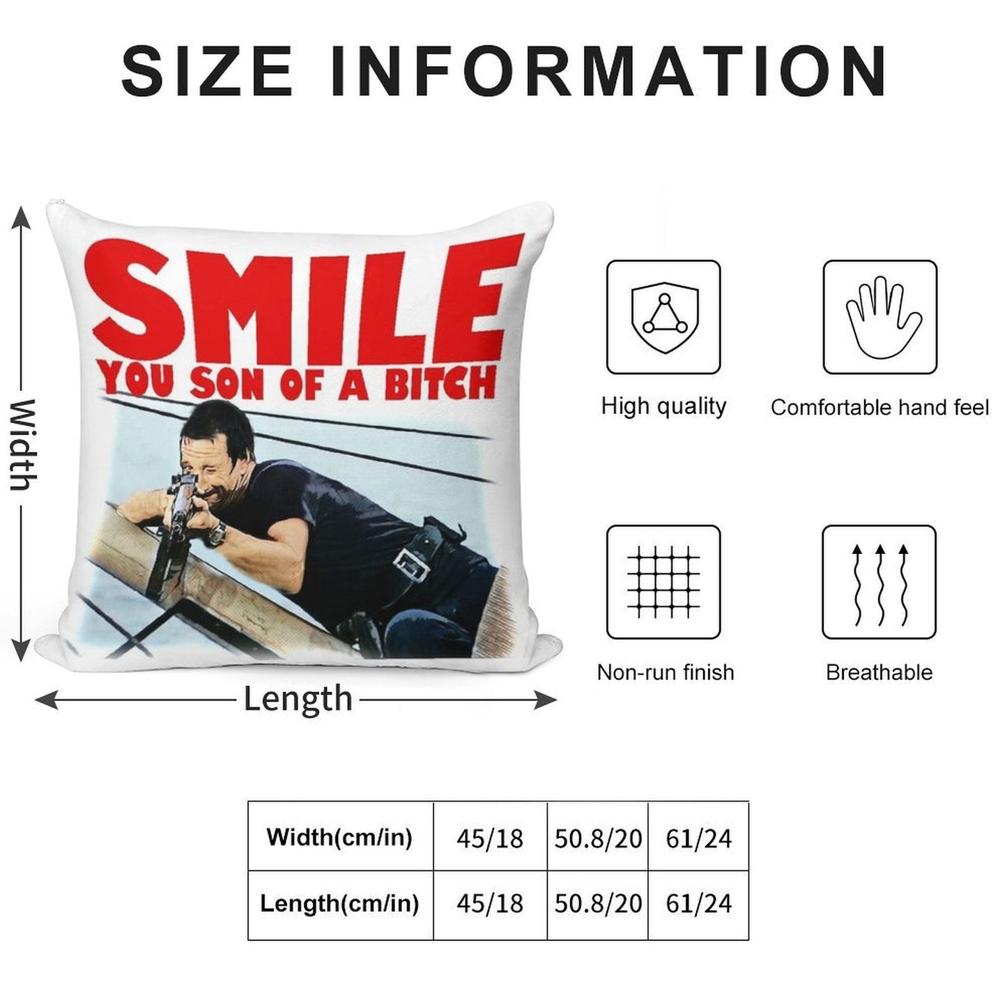 Smile Soft Warmth Comfort Throw Pillow