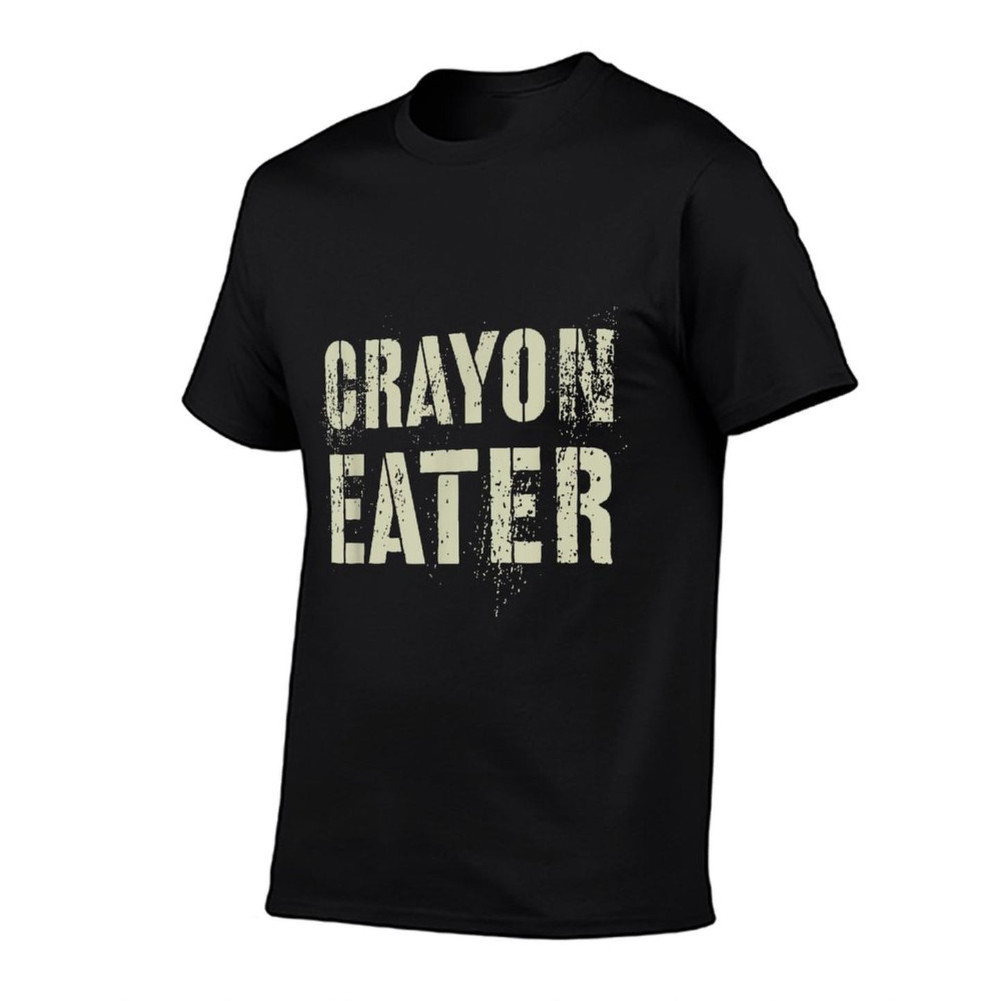 Sarcastic Soldier I Eat Stereotyping Humor Funny CRAYON EATER Proud Military Dad Officer Corp Joke Ribbed Collar T-Shirt
