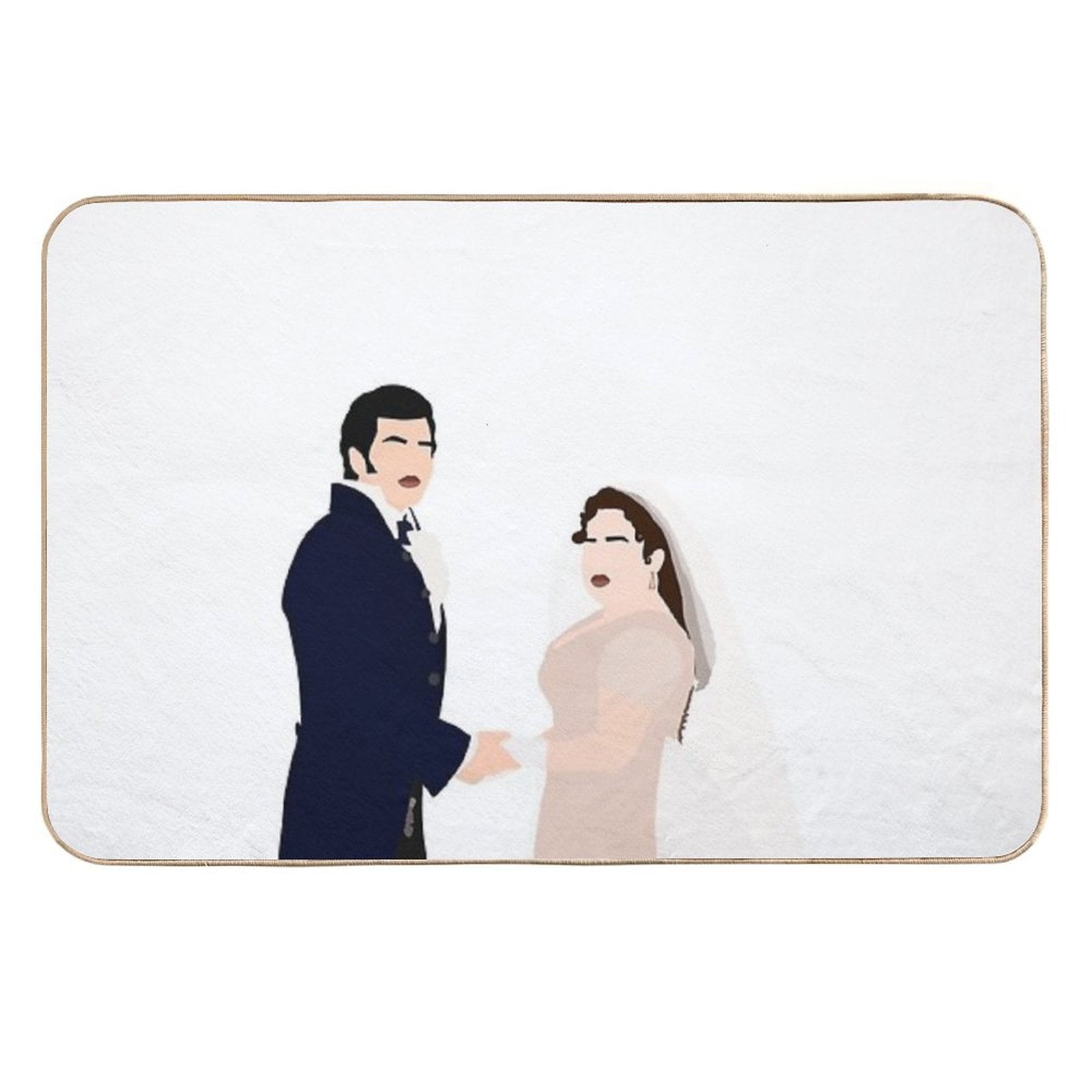 Bridgerton - Penelope And Colin at Their Wedding  Stain-Proof Bath Mat