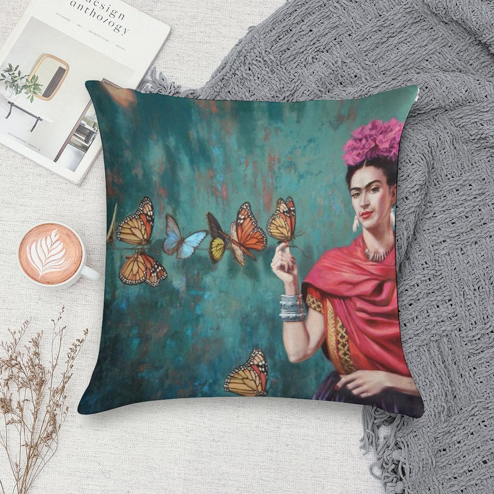 Magical Butterfly Soft Washable Throw Pillow
