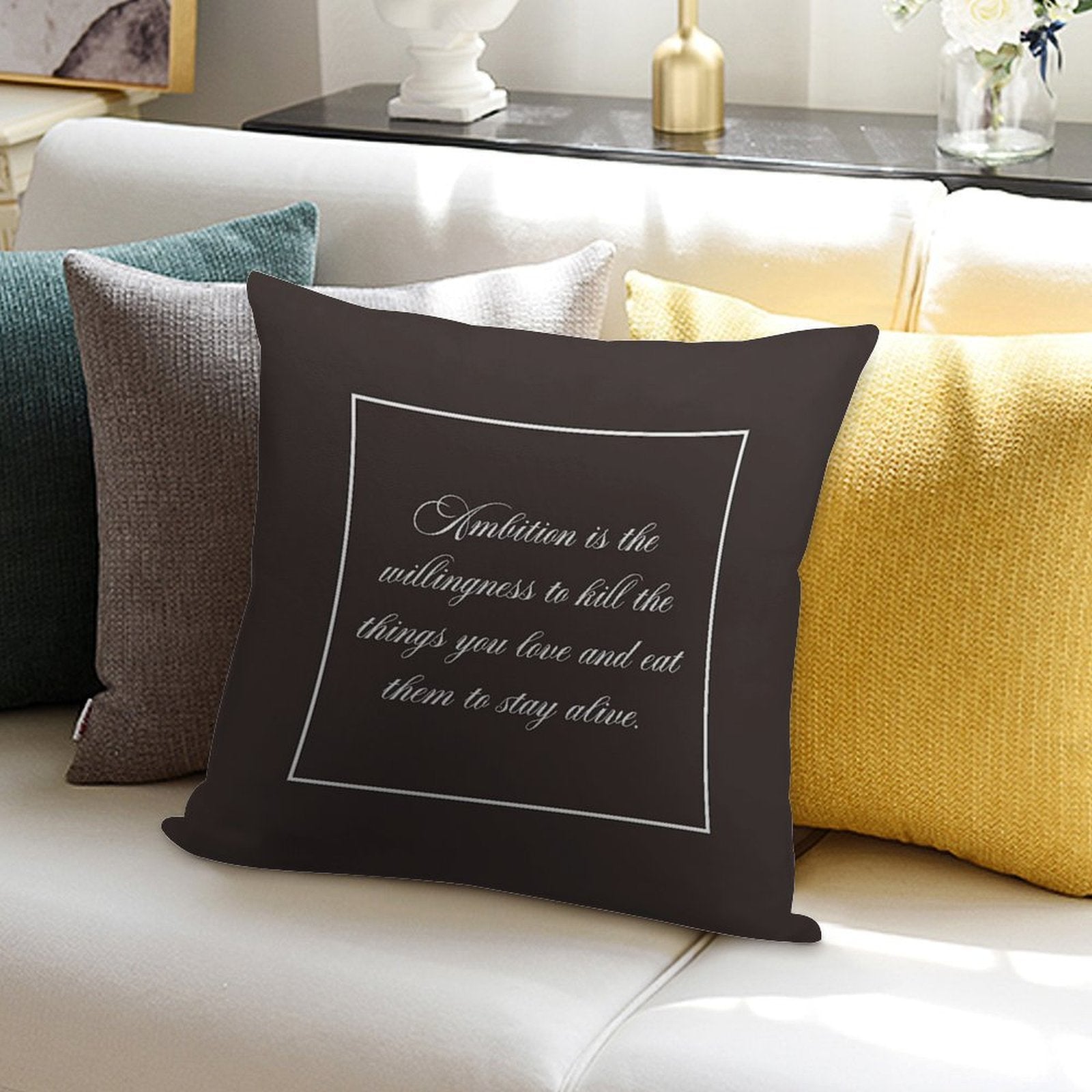 Ambition Is The Willingness Soft Fade-Resistant Throw Pillow