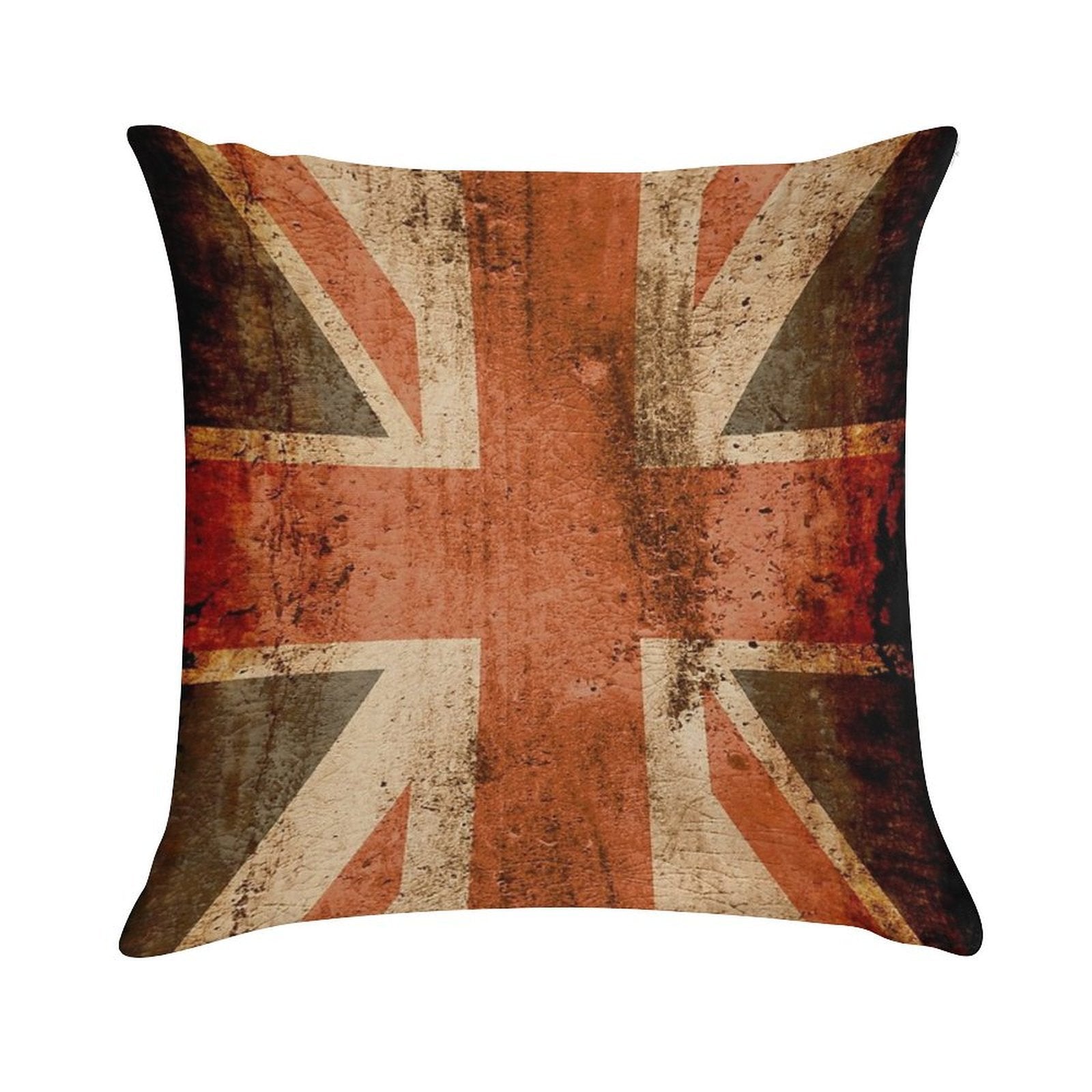 Distressed Union Jack, UK Flag, Great Britain Soft Luxury Feel Throw Pillow