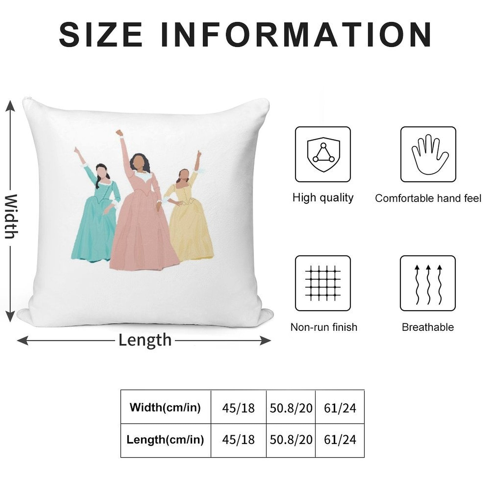 Schuyler Sisters! Soft Skin-Friendly Throw Pillow
