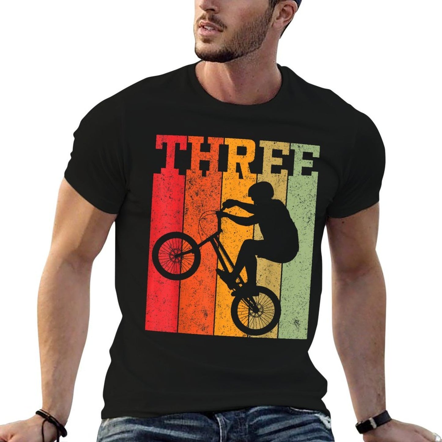 3rd Birthday Boys 3 Year Old Three BMX Bike Racing Bicycle Versatile T-Shirt