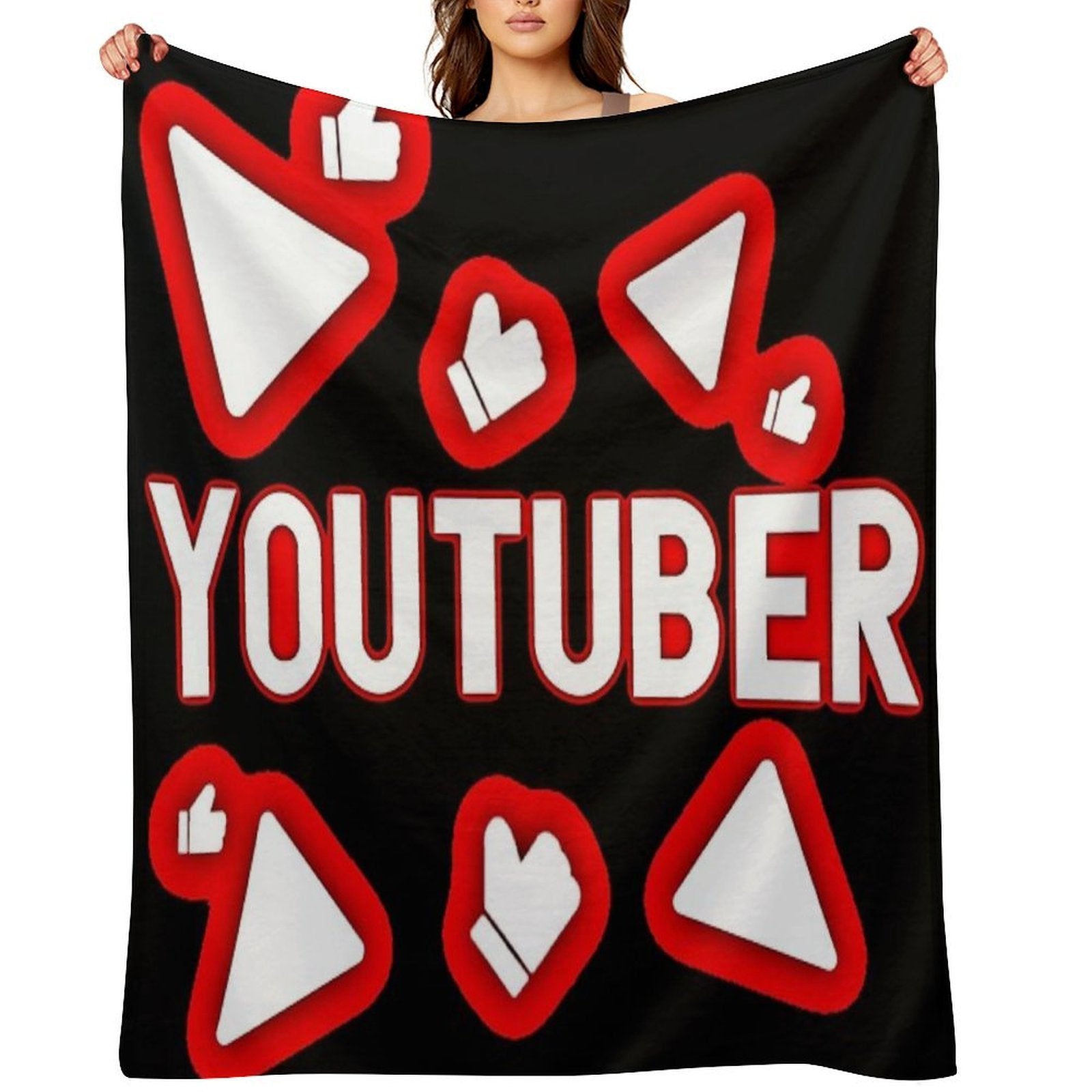 YouTuber Splash Design Velvety-soft Throw Blanket
