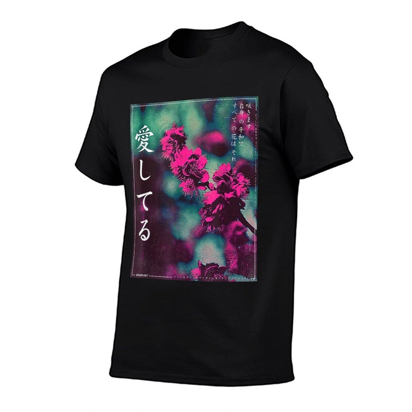 Vaporwave Retro Vibes Flower in Japanese Grunge Aesthetic  Tagless Design T-Shirt