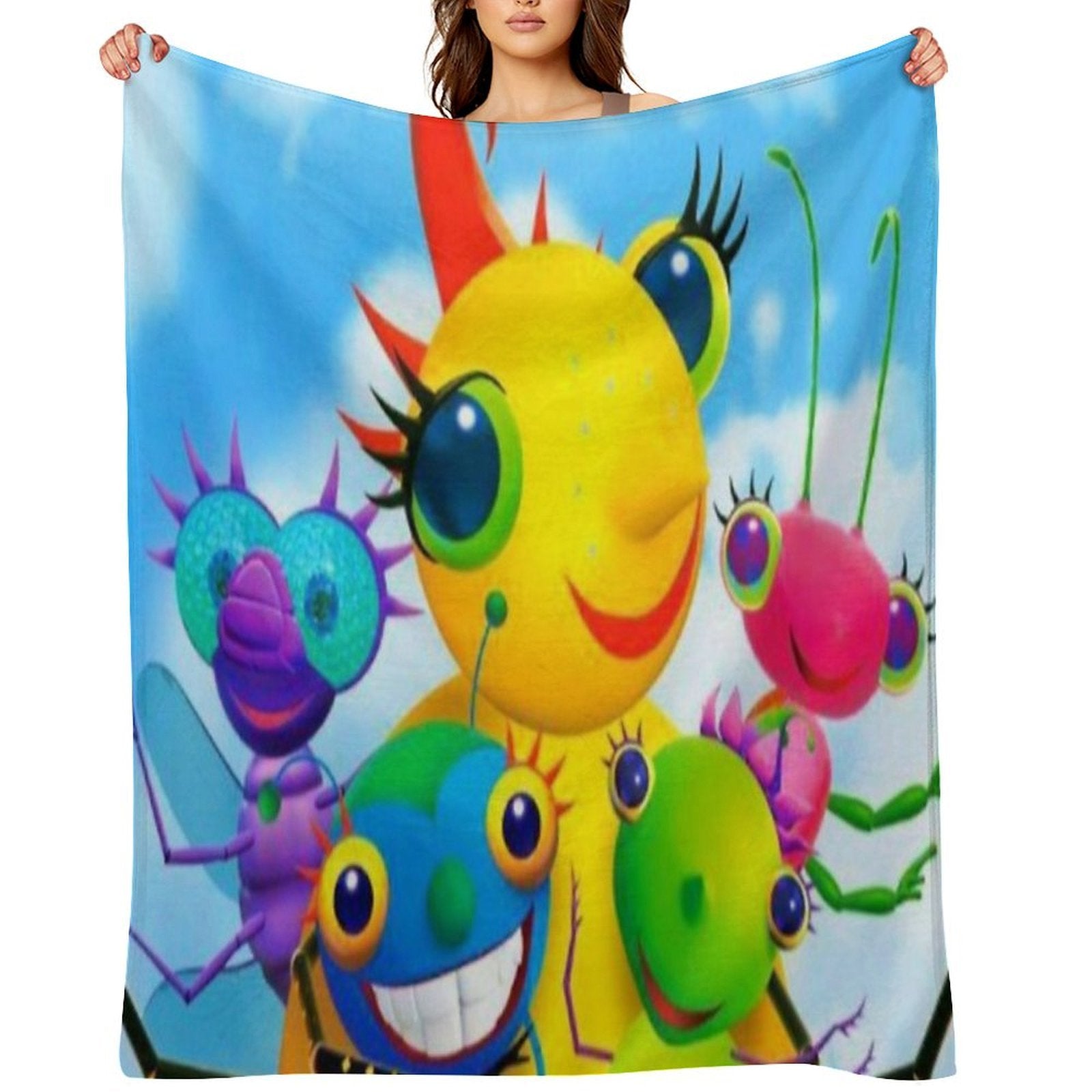 Miss Spiders Sunny Patch Friends Sustainable Throw Blanket