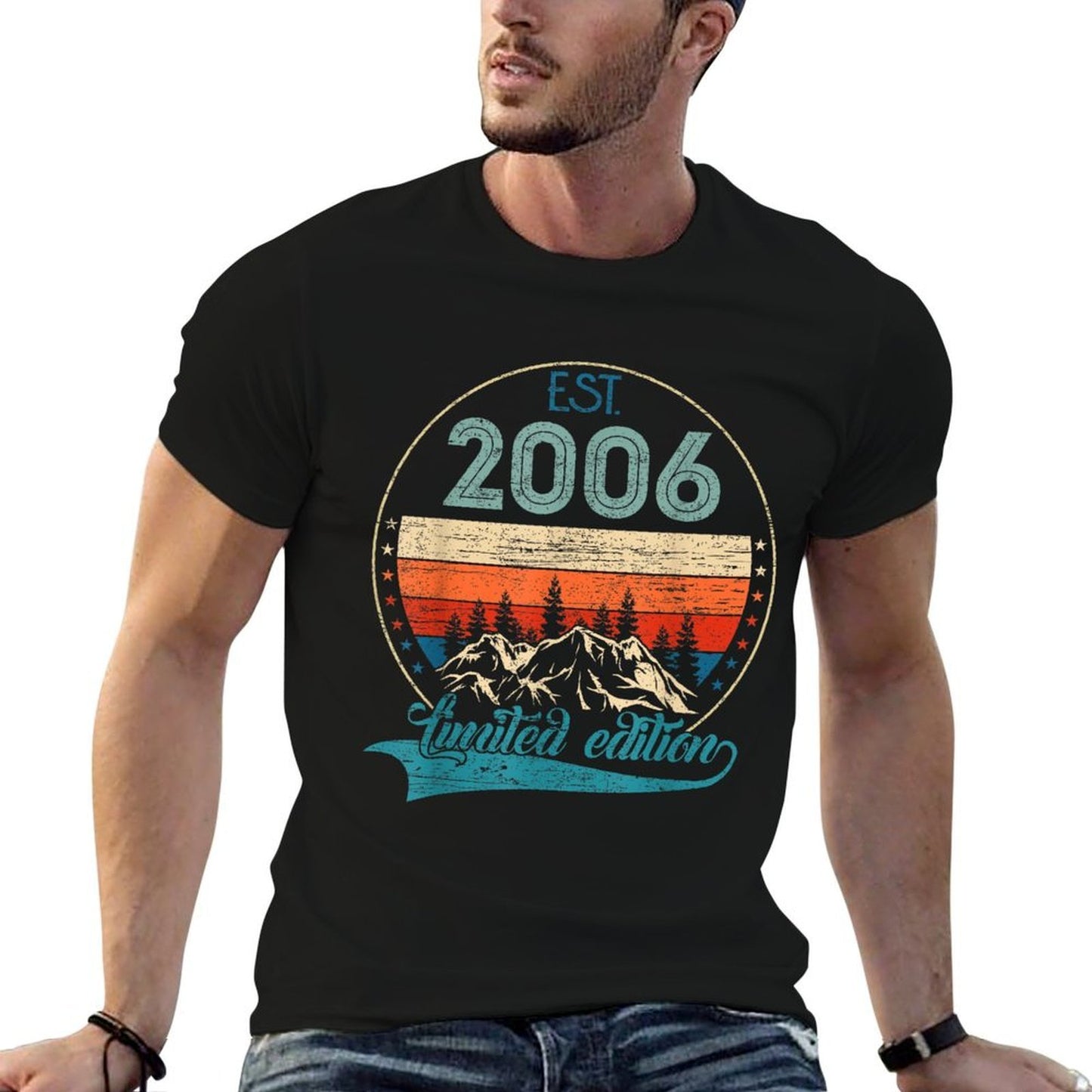 19 Year Old Birthday Gifts EST 2006 Vintage Limited Edition Stretchy T-Shirt