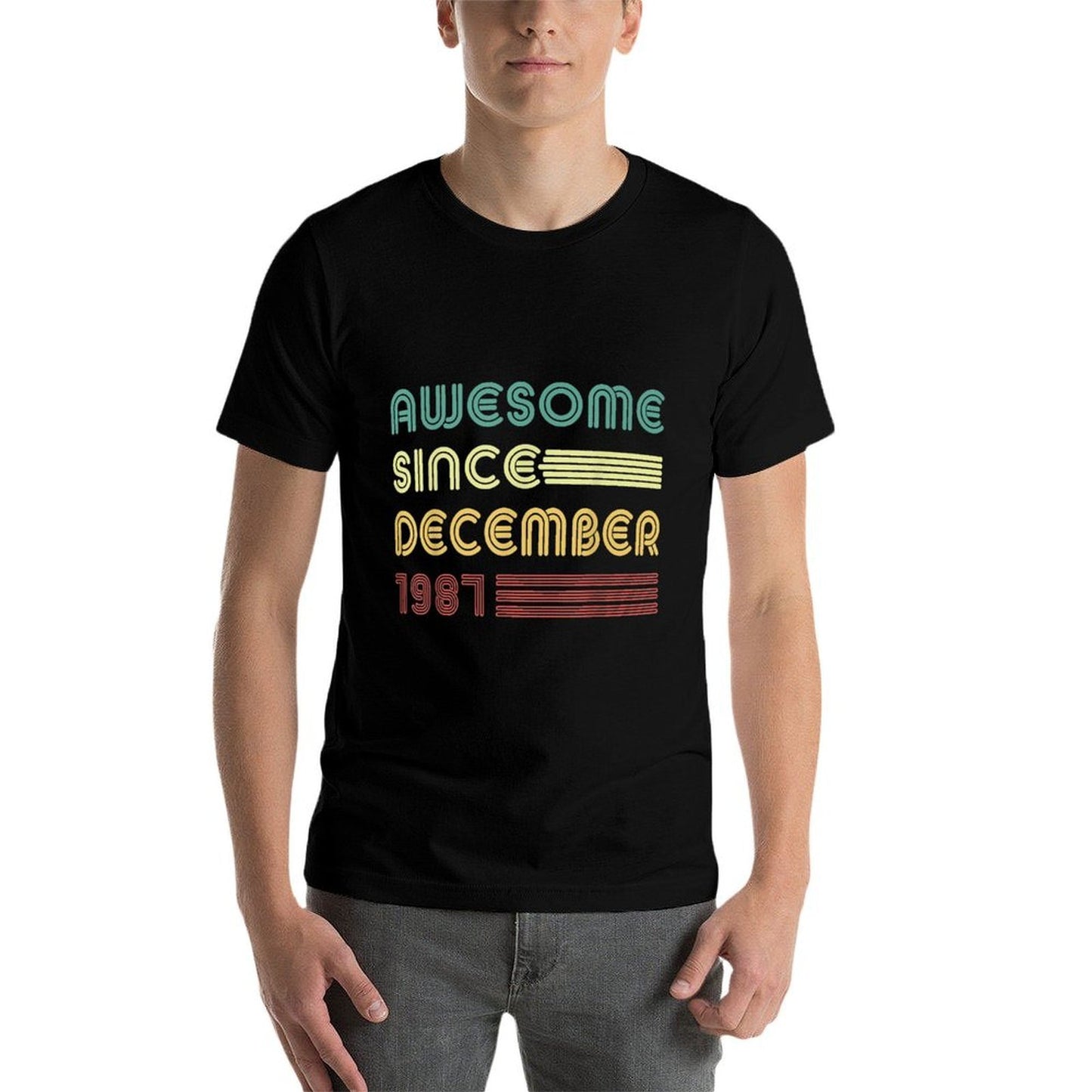 40th Birthday Awesome Since December 1981 Vintage 1981  Stretchy T-Shirt