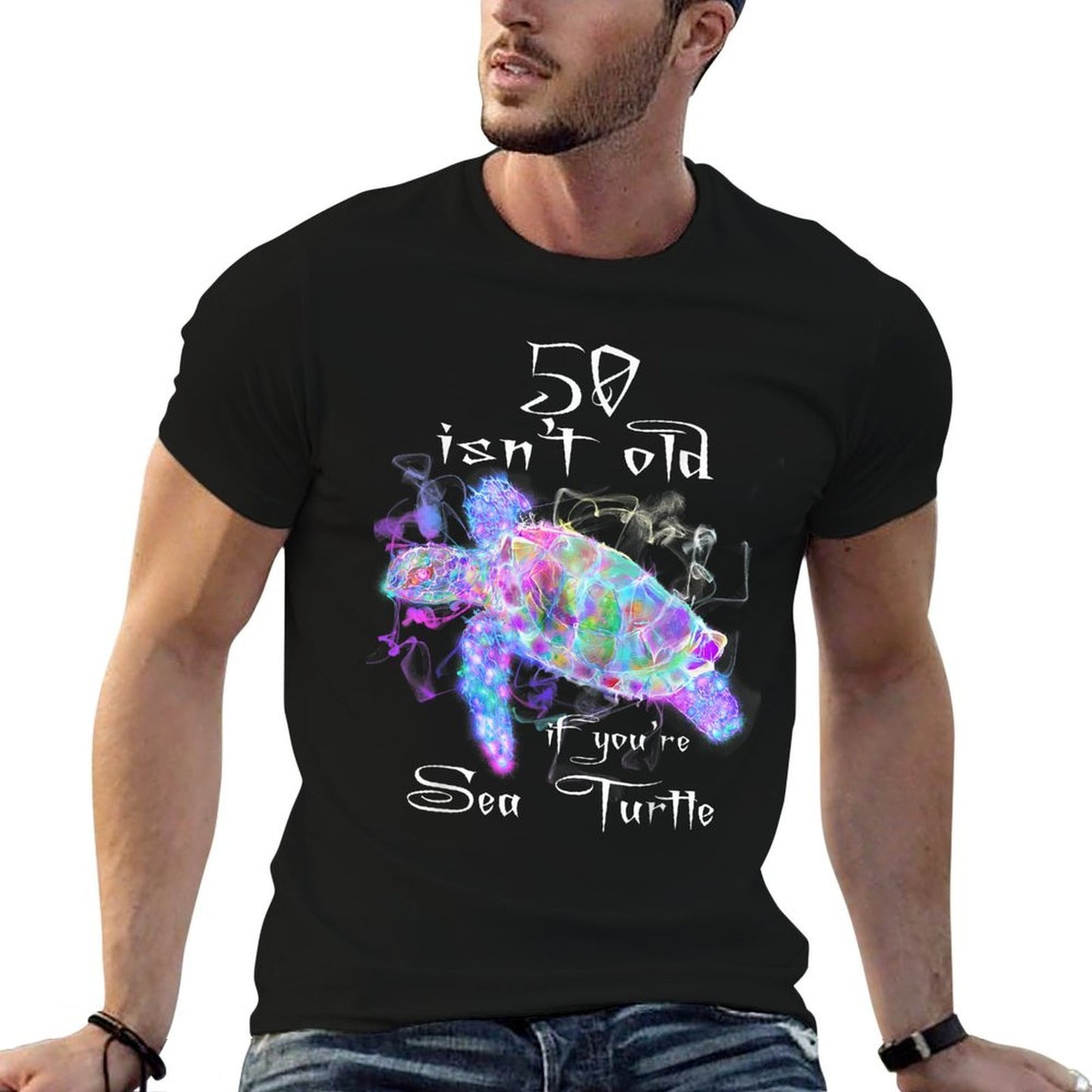 Turtle Birthday Funny 50th Birthday Shirt Cotton T-Shirt