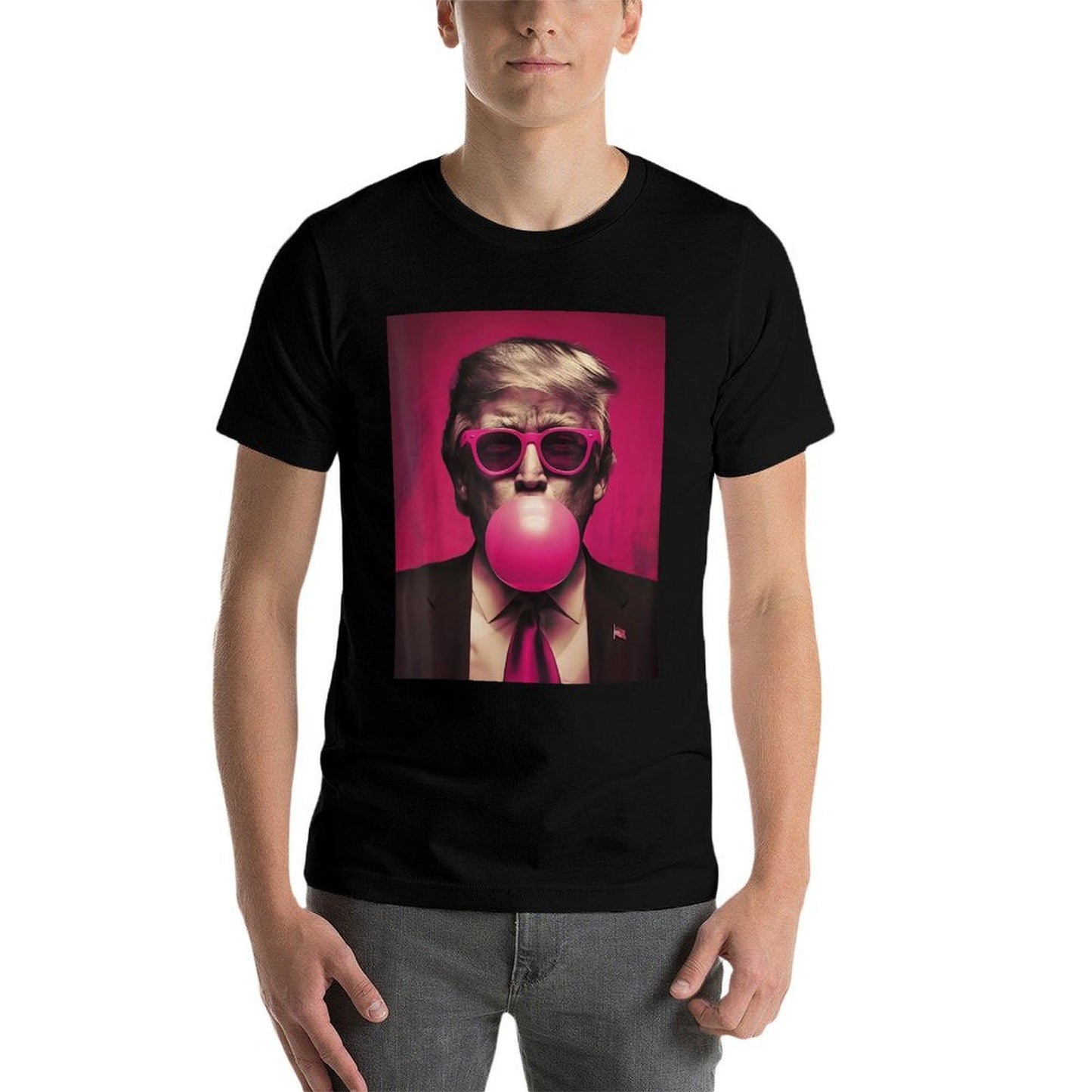Trump Pink Bubblegum Trump Blowing Bubble Gum Vote Trump Comfortable T-Shirt