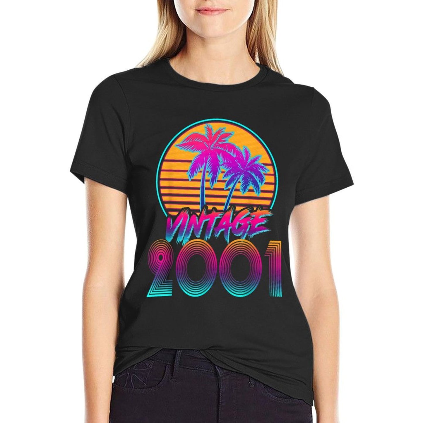 Vintage 2001 21 Year Old Retro 80s 21st Birthday Breathable T-Shirt