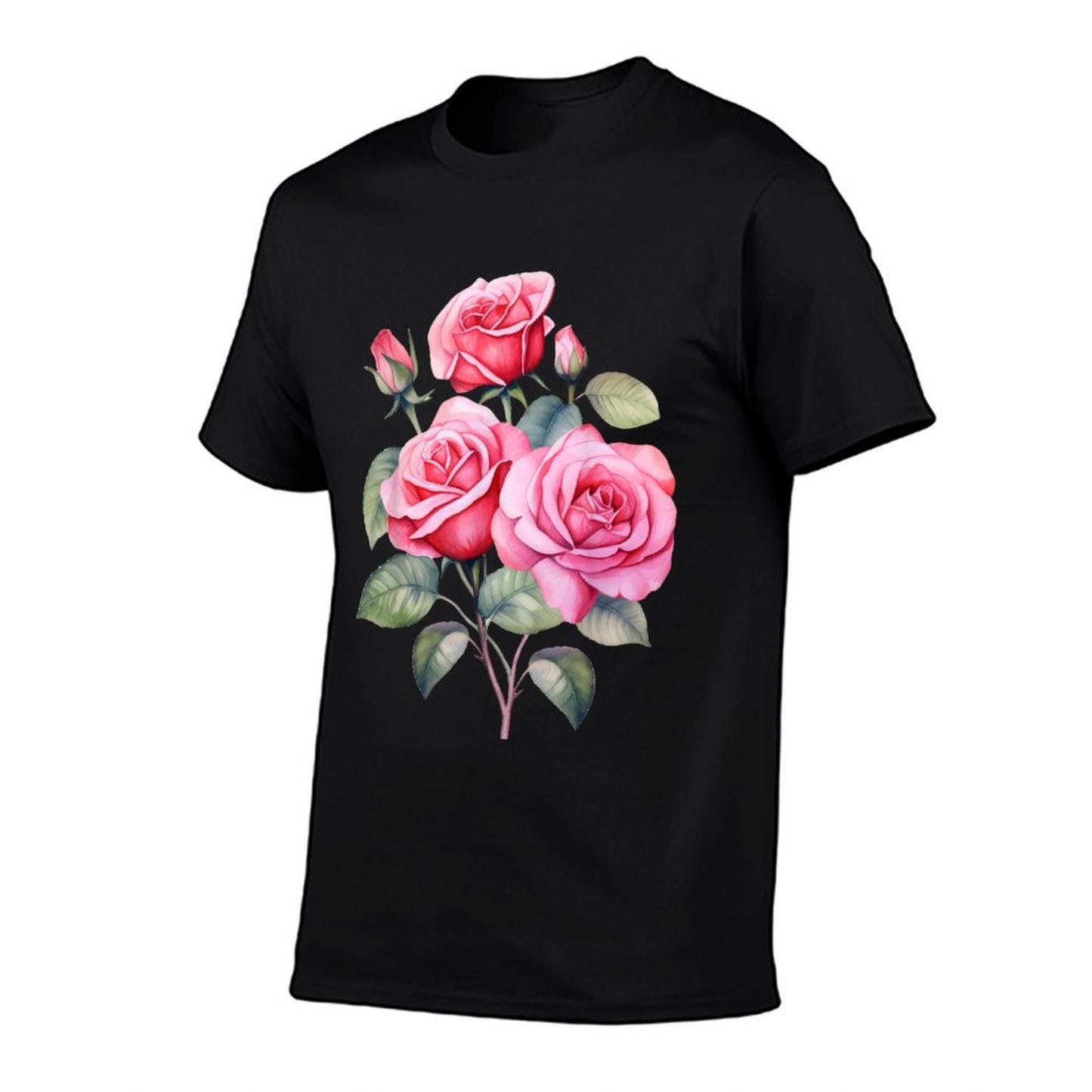 Roses Flowers Plant Gardening Floral Watercolor Classic T-Shirt