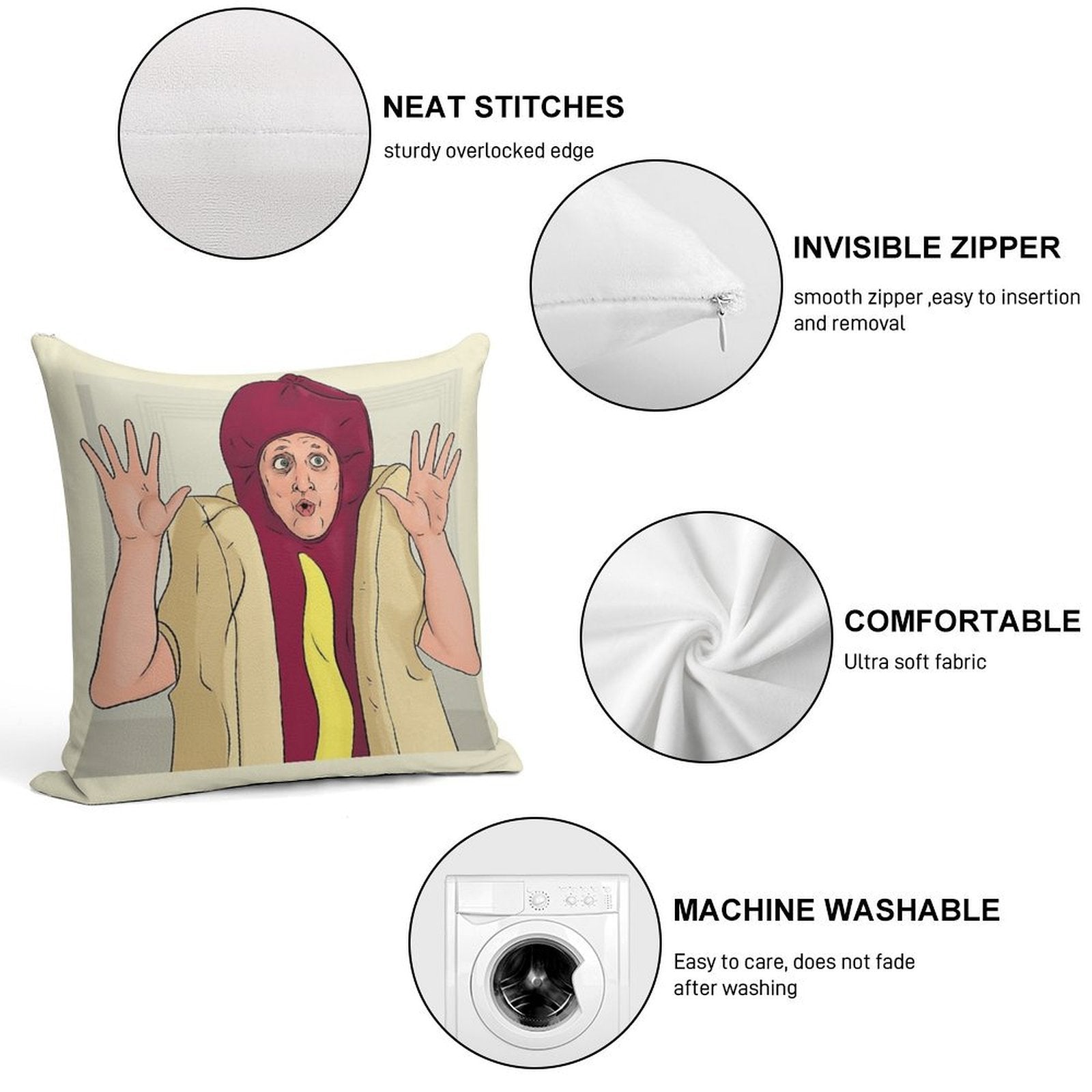 RANDOM Soft Bedroom Essential Throw Pillow