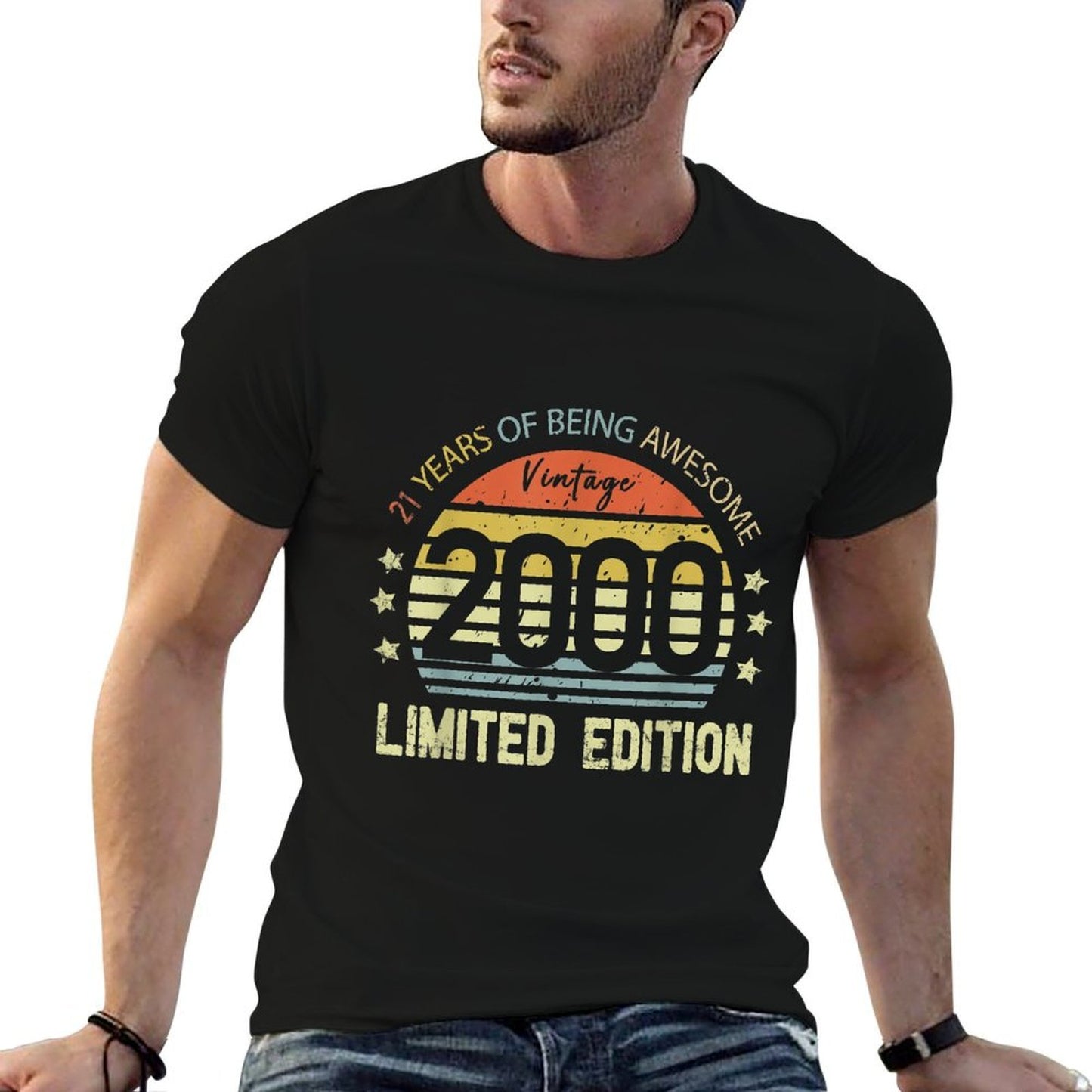 21 Year Old Vintage 2000 Limited Edition 21st Birthday Affordable Price T-Shirt