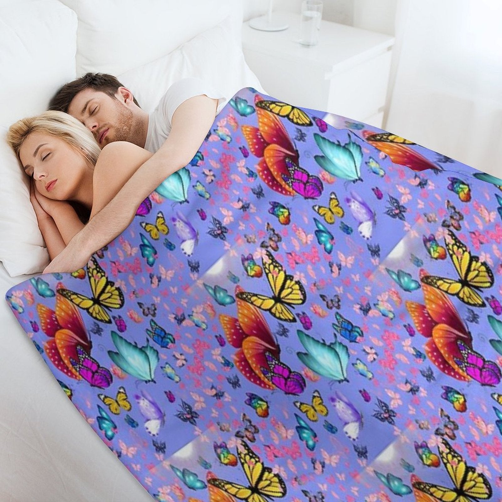 A Butterfly Is A Love Word Folded in Half Quick-dry Throw Blanket