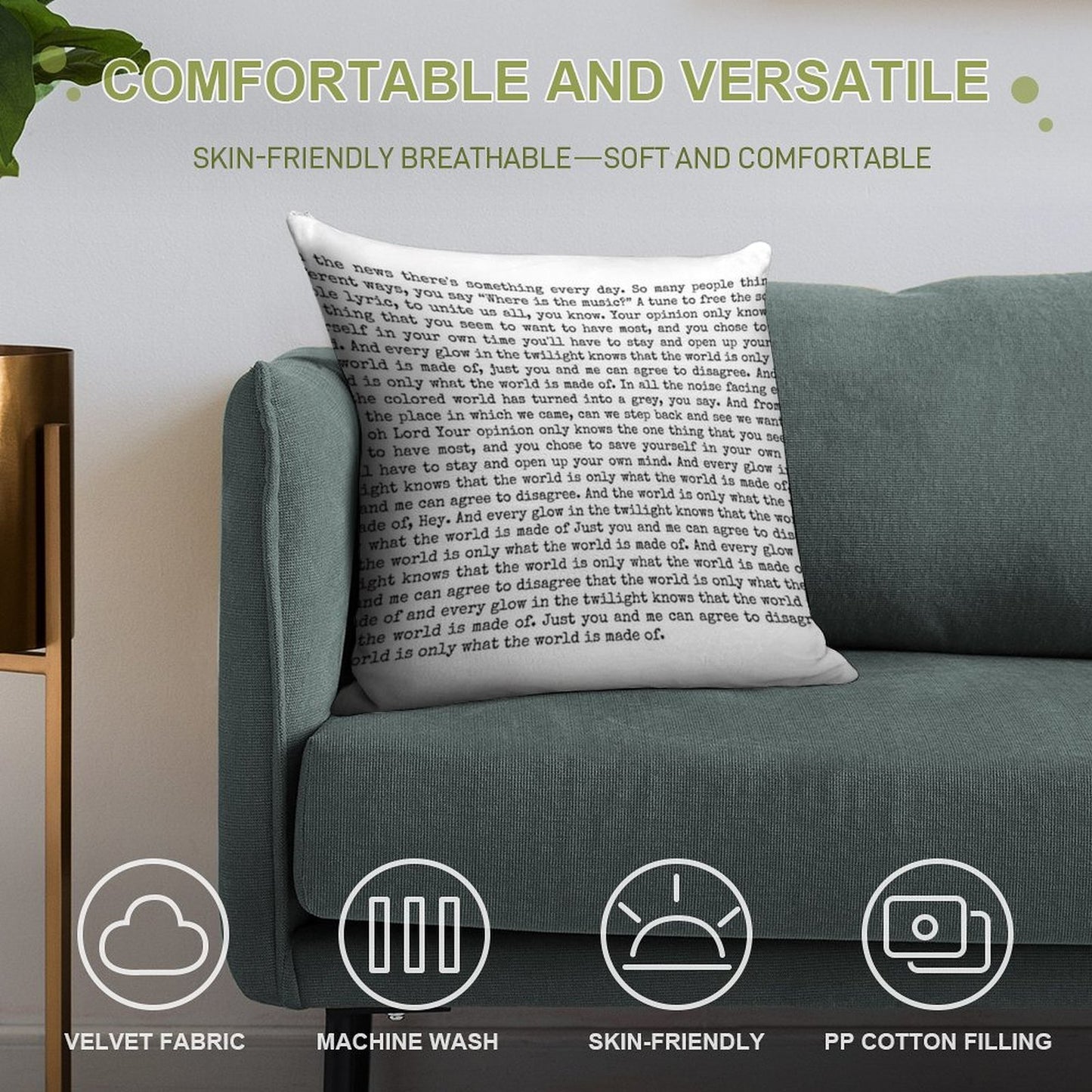 Full Anthem Lyrics Greta Van Fleet Soft Anti-Pilling Throw Pillow