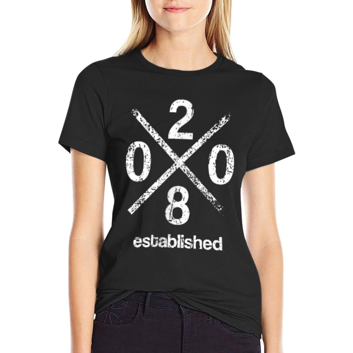 2008 Established, Born in 2008, 17 Years 17th Birthday Trendy Pattern T-Shirt