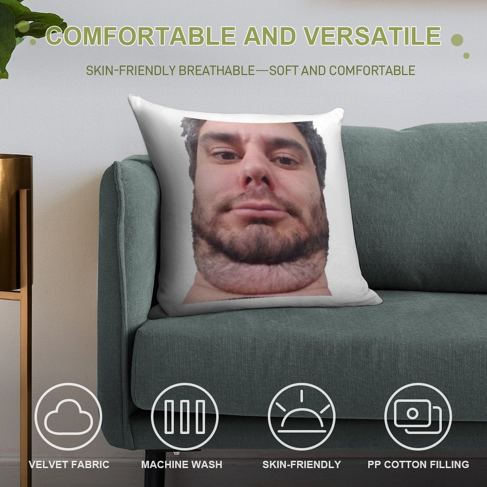 Ethan H3h3 Soft Durable Construction Throw Pillow