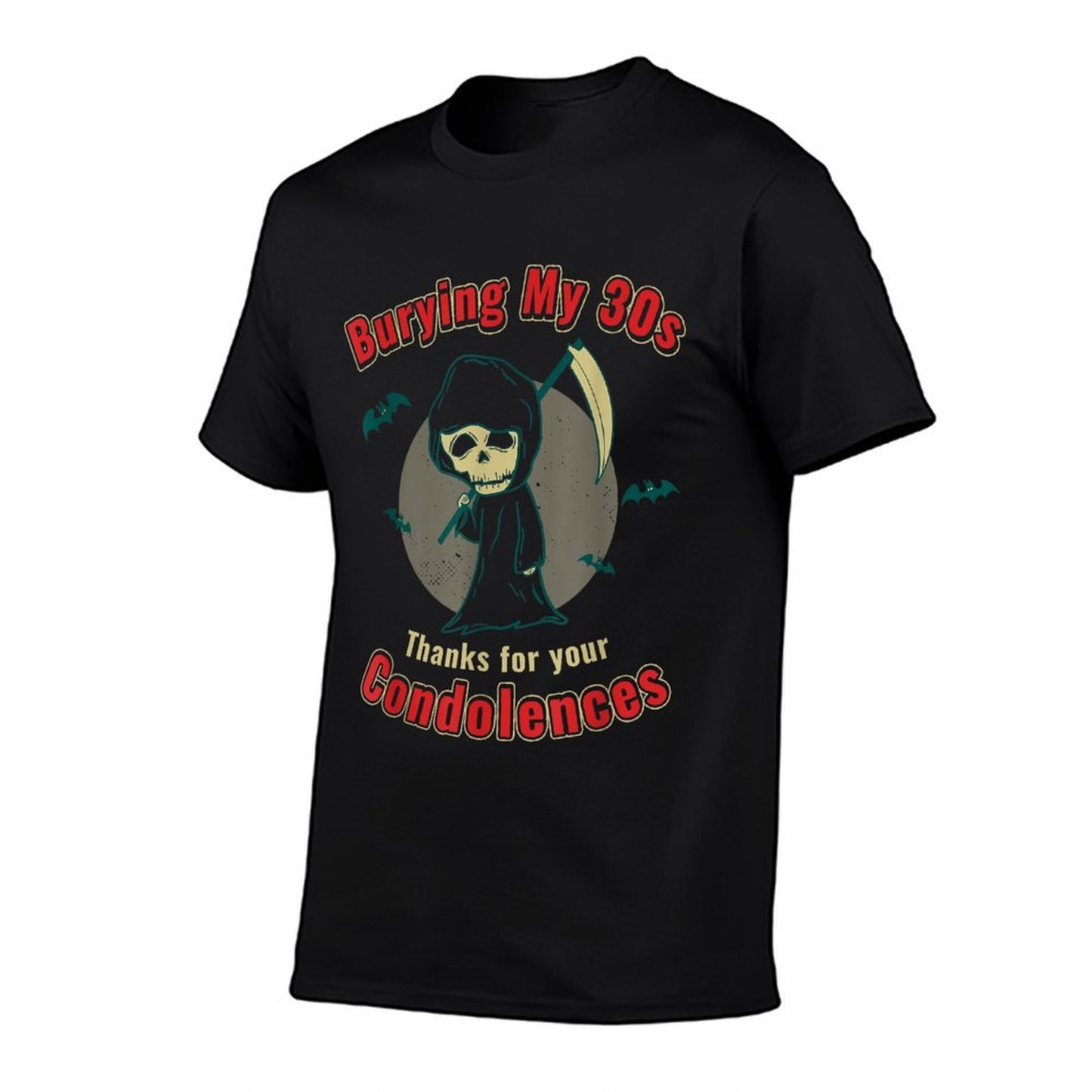 40th Birthday Funny 40 Years Old Gothic Horror  Rolled Sleeves T-Shirt