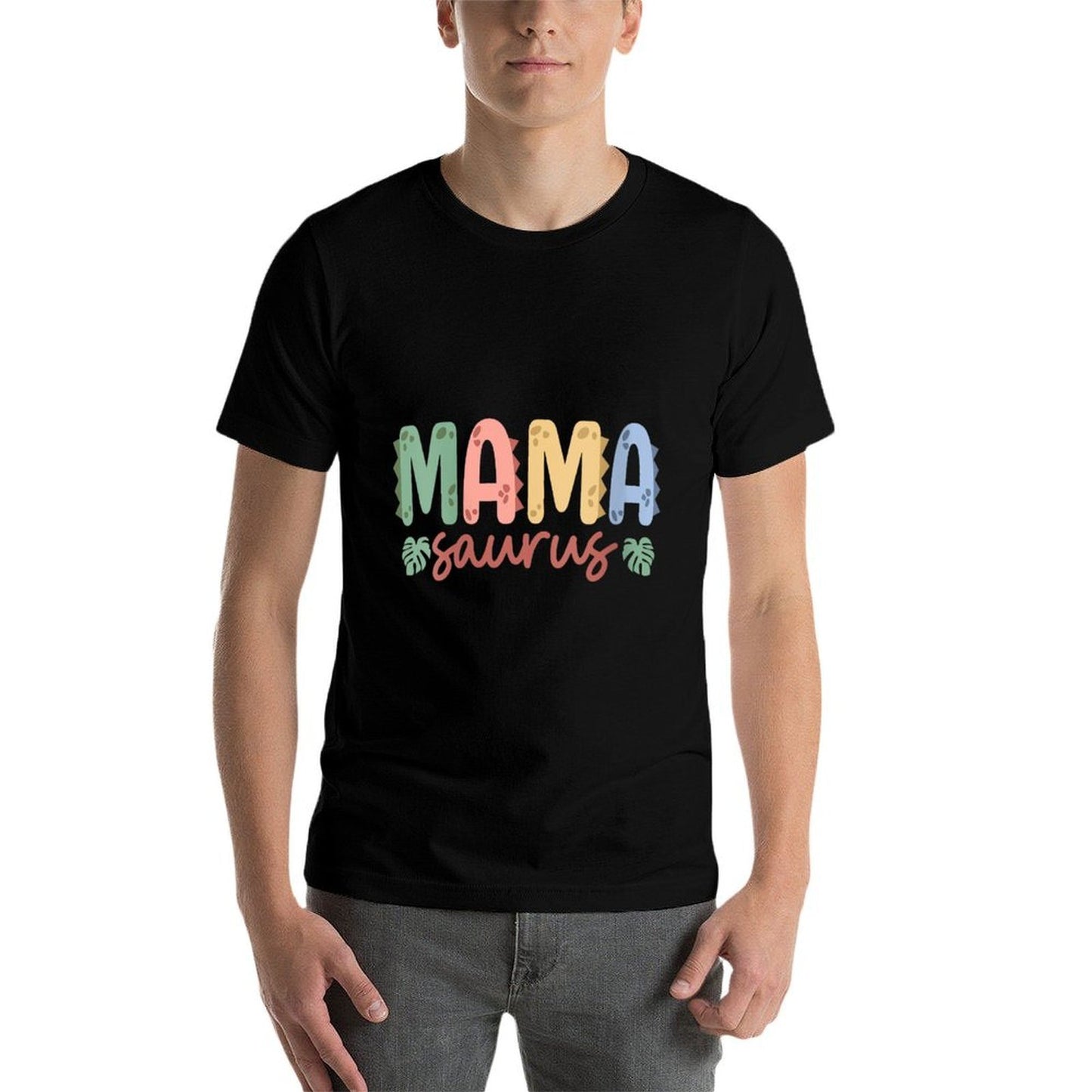 Womens Mama Saurus Dad Dinosaur Birthday Family Matching Moisture-wicking T-Shirt