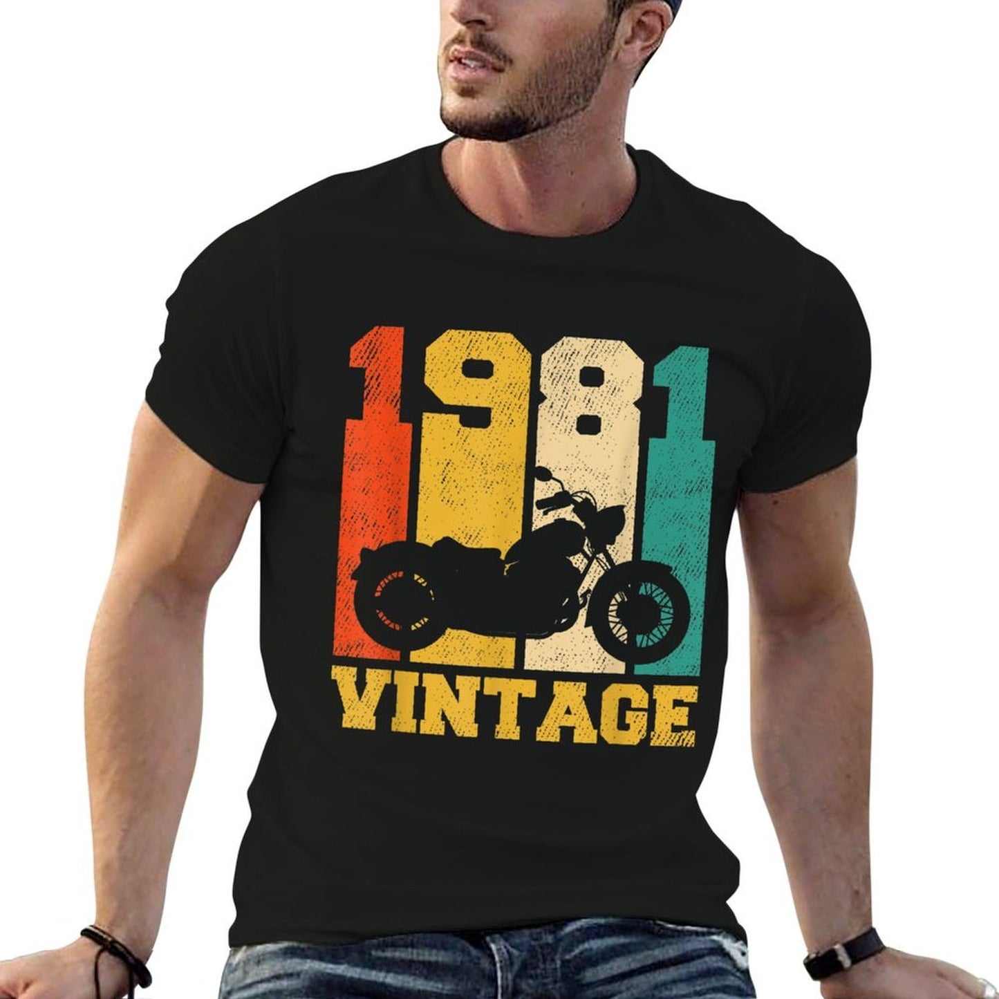 40 Years Old Gifts Vintage 1981 Motorcycle 40th Birthday Comfortable T-Shirt