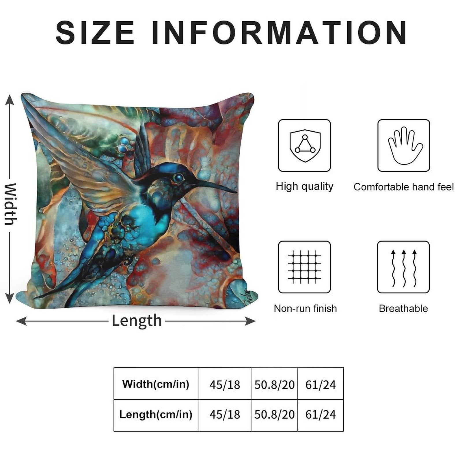 Colibri Des Vignes, Hummingbird, Colibri, Lea Roche Paintings Soft Luxury Feel Throw Pillow