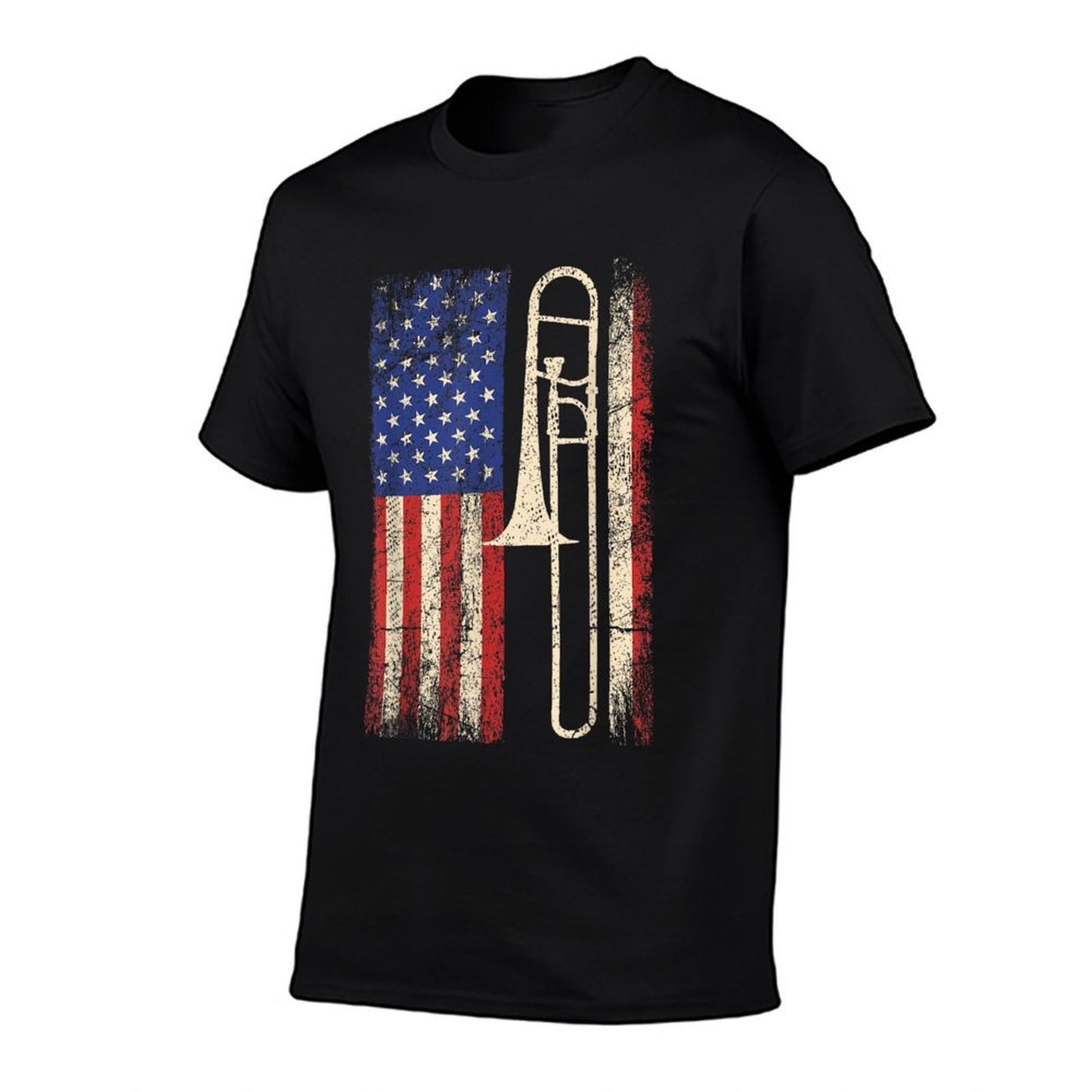 Trombone USA American Jazz Music Vintage Men Moisture-wicking T-Shirt