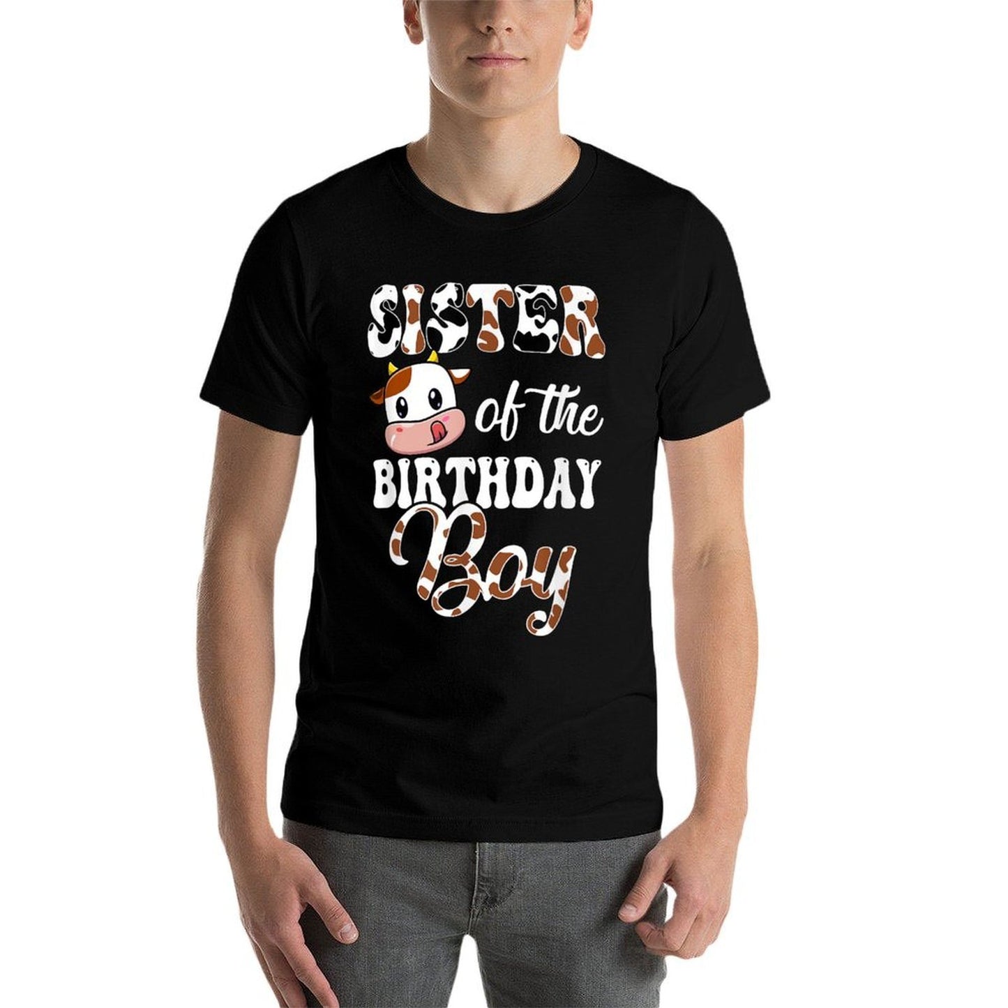 Sister Of The Birthday Boy Cow Farm 1St Birthday Boy Wrinkle-resistant T-Shirt