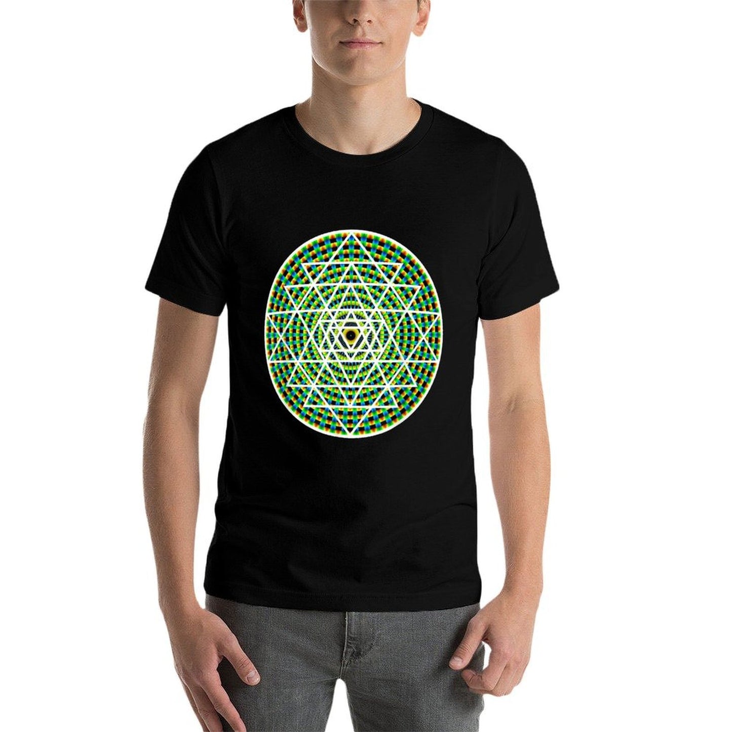 Sri Yantra Sacred Geometry Mandala Stretchy T-Shirt