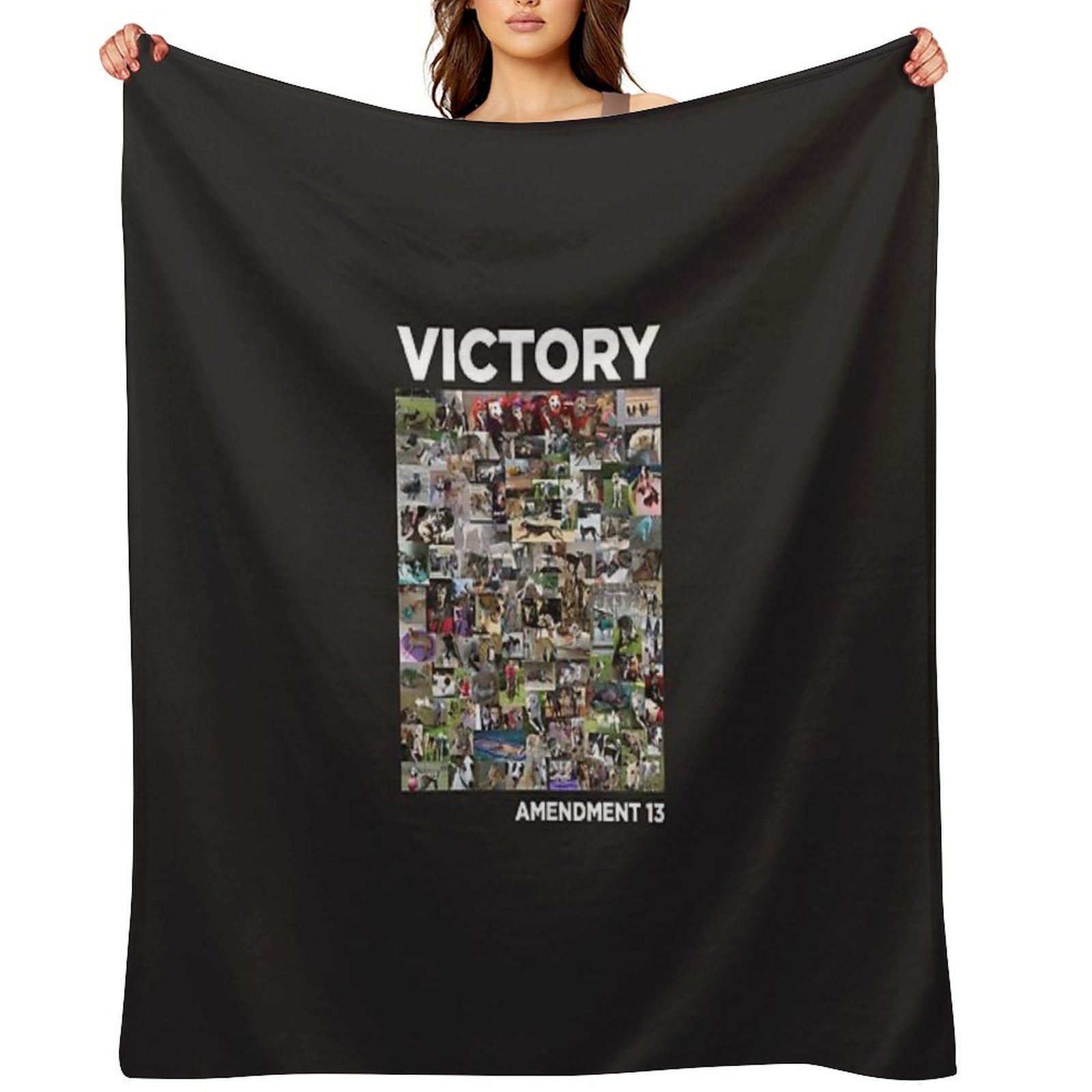 Victory - Amendment 13 in Color Essential T-Shirt Wrinkle-free Throw Blanket